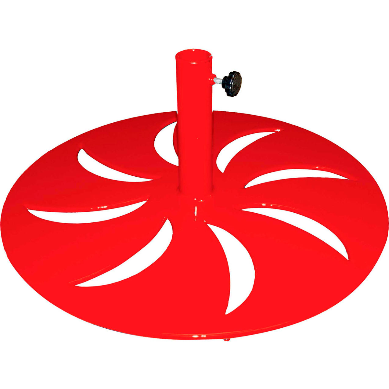 Round Freestanding Umbrella Base, 25 lb., Red