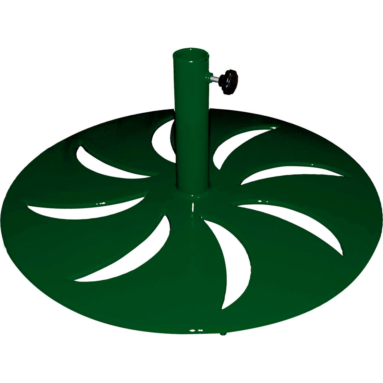 Round Freestanding Umbrella Base, 25 lb., Black Green