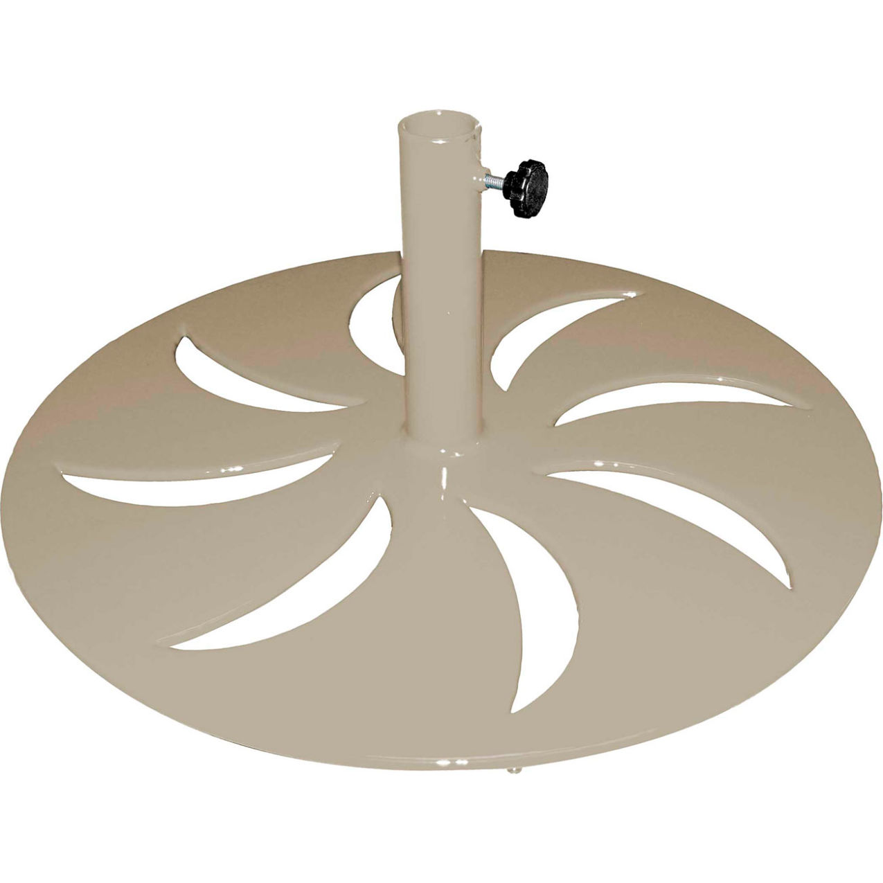 Round Freestanding Umbrella Base, 25 lb., Beige