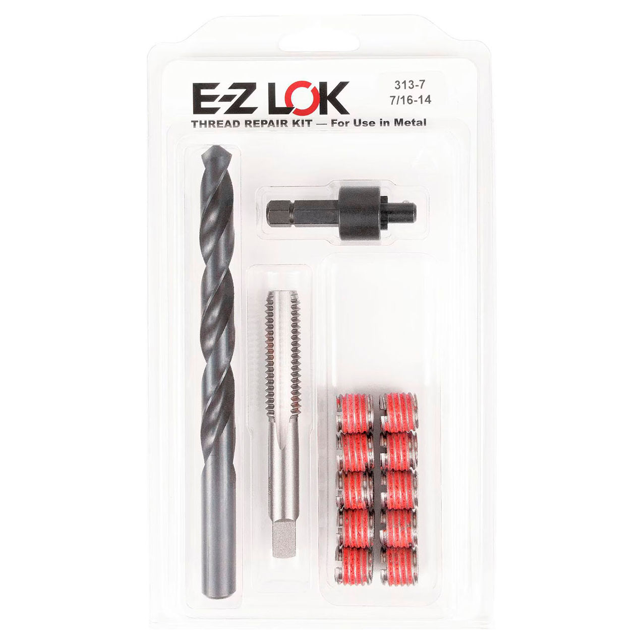 Thread Repair Kit For Metal, Thin Wall, Stainless Steel, 7/16-14 x 9/16-18