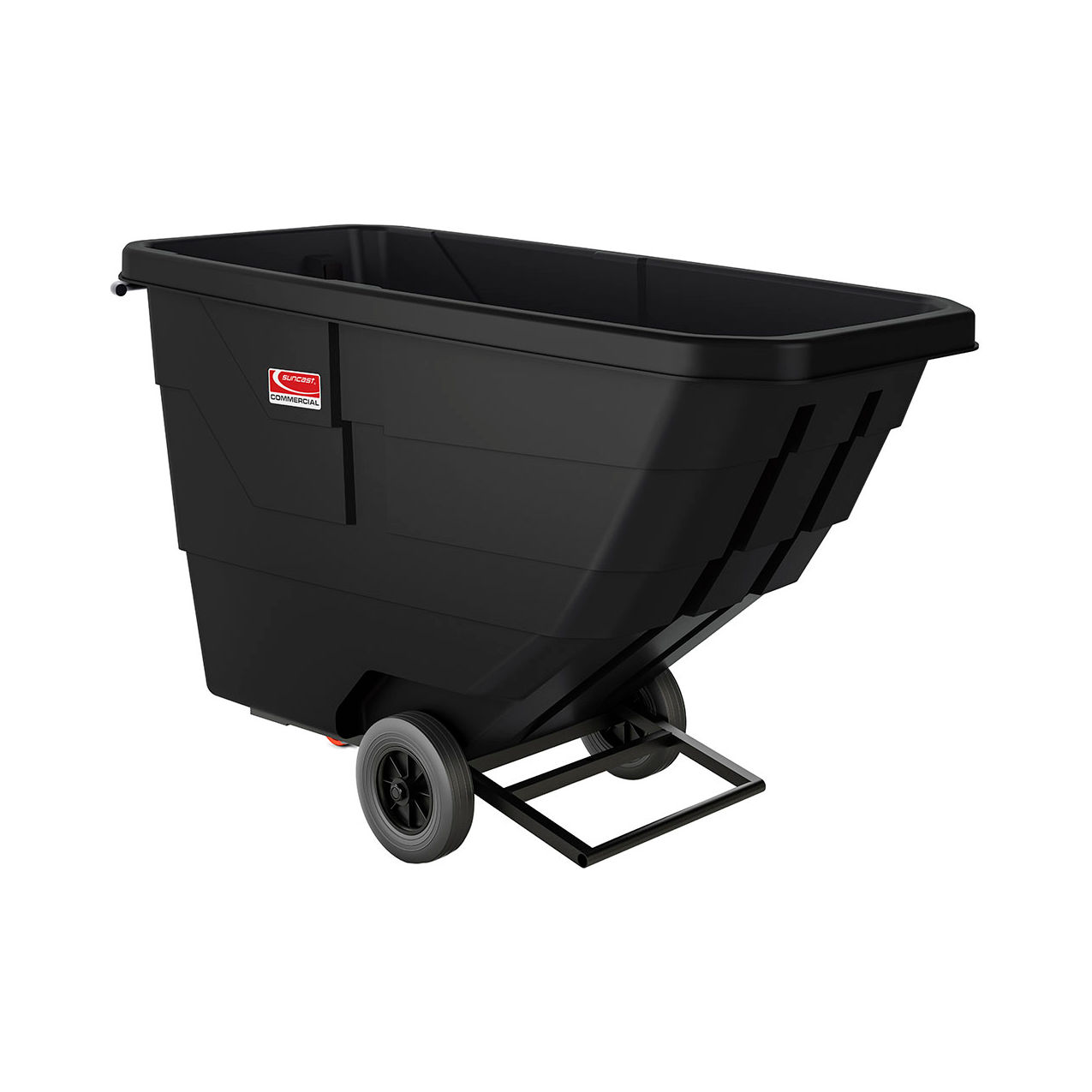 Commercial Light Duty MDPE Tilt Truck, 3/4 Cu. Yd. Cap., 750 lb. Capacity, Black