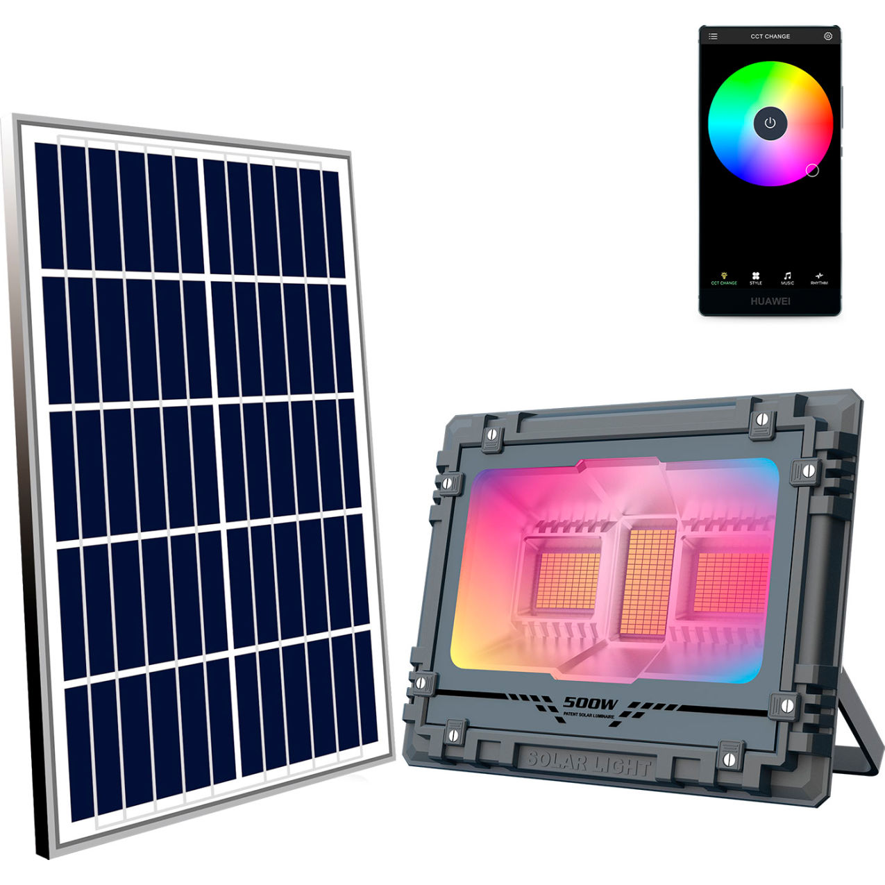 Solar Powered Outdoor Integrated RGB LED
