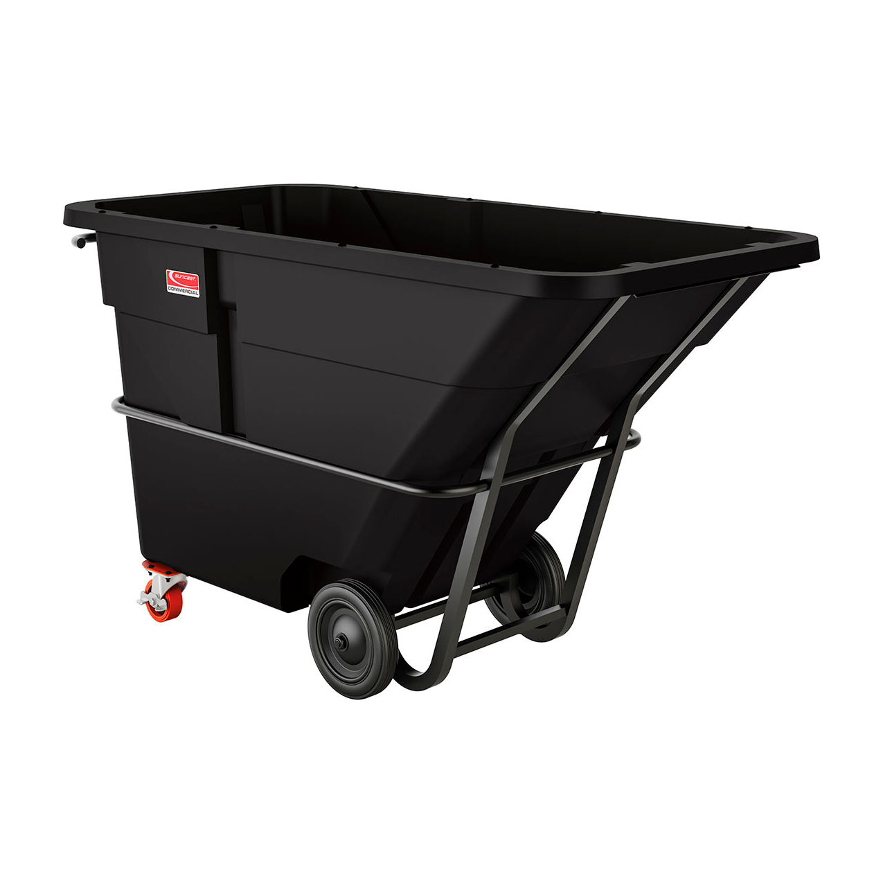 Commercial Standard Duty MDPE Tilt Truck, 1-1/2 Cu. Yd. Cap., 1300 lb. Capacity, Black