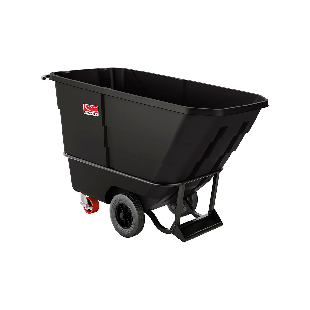 Commercial Standard Duty MDPE Tilt Truck, 1/2 Cu. Yd. Cap., 800 lb. Capacity, Black