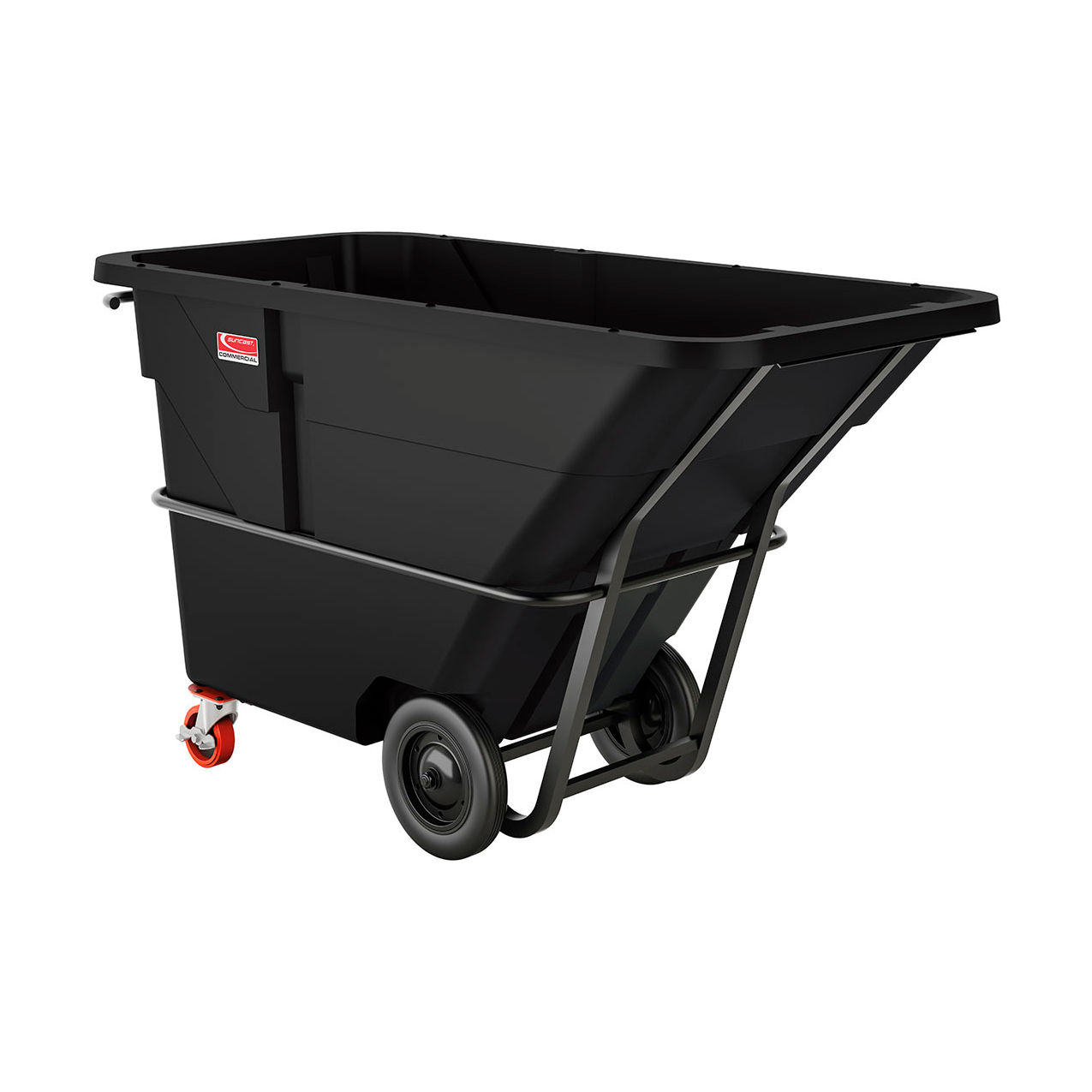 Commercial Heavy Duty MDPE Tilt Truck, 1-1/2 Cu. Yd. Cap., 2200 lb. Capacity, Black
