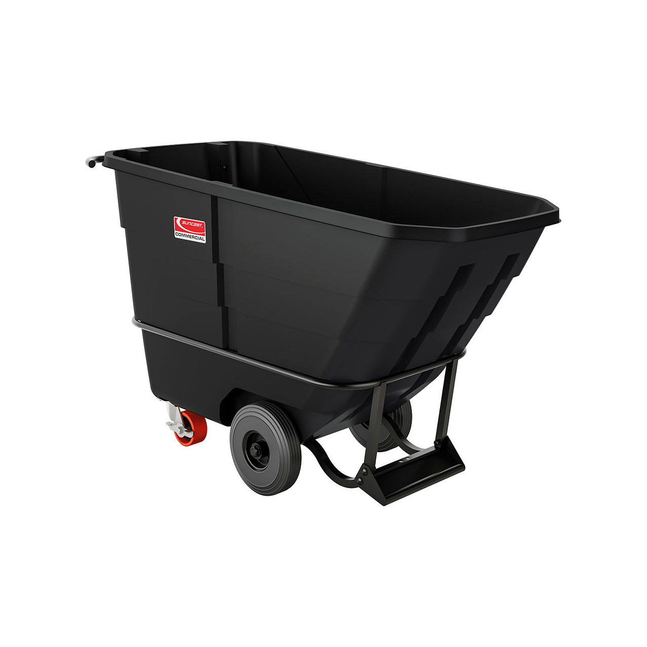 Commercial Heavy Duty MDPE Tilt Truck, 1/2 Cu. Yd. Cap., 1350 lb. Capacity, Black