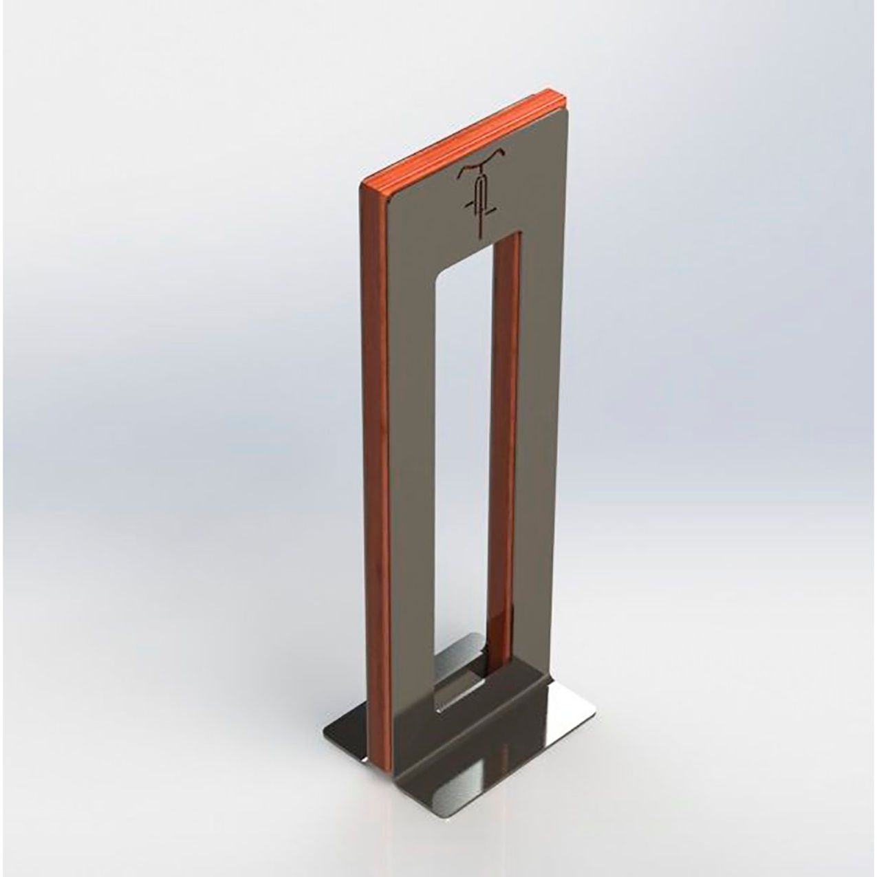 Inox Surface Mount Bike Rack, 2-Bike Capacity
