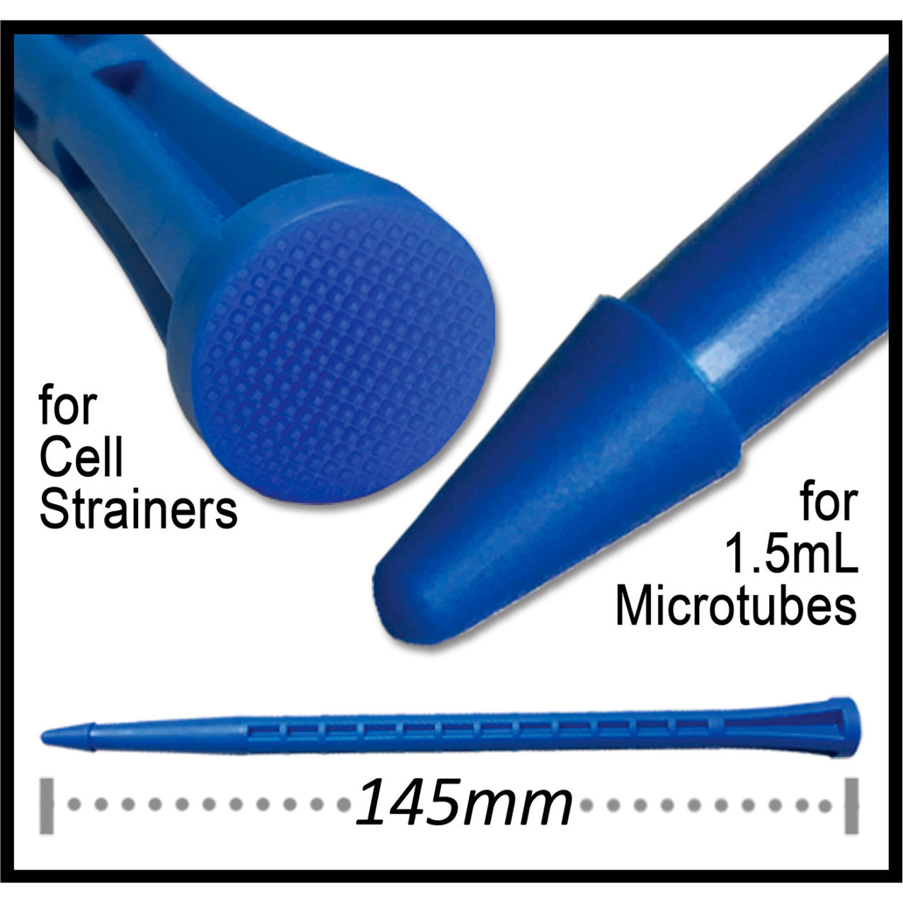 Bio Double-Sided Pestle for Cell Strainers for 1.5mL Microtubes, Sterile, 50 Pack