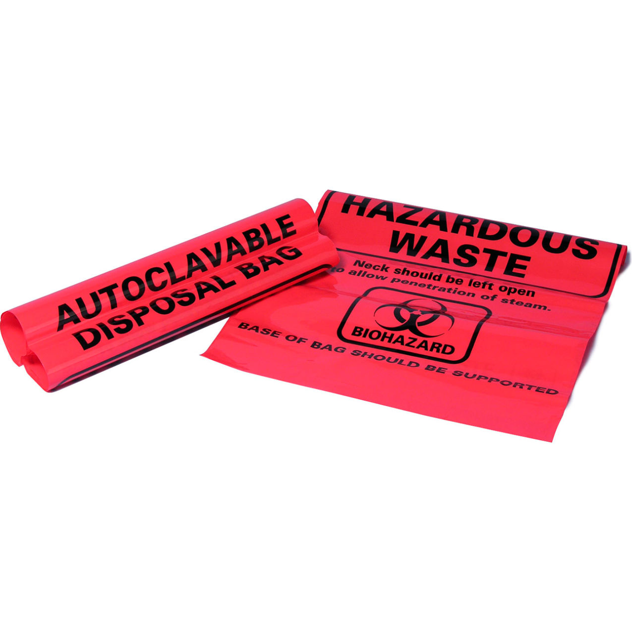 Bio Autoclave Bags, 3 Gal, 2.25 Mill, 12-3/16"W x 26"L, Red, 200/Pack