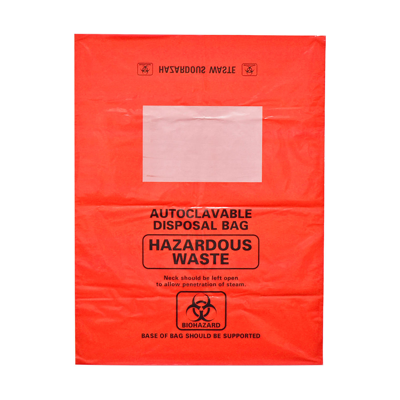 Bio Autoclave Bags, 12 Gal, 2.25 Mill, 24"W x 32"L, Red, 200/Pack