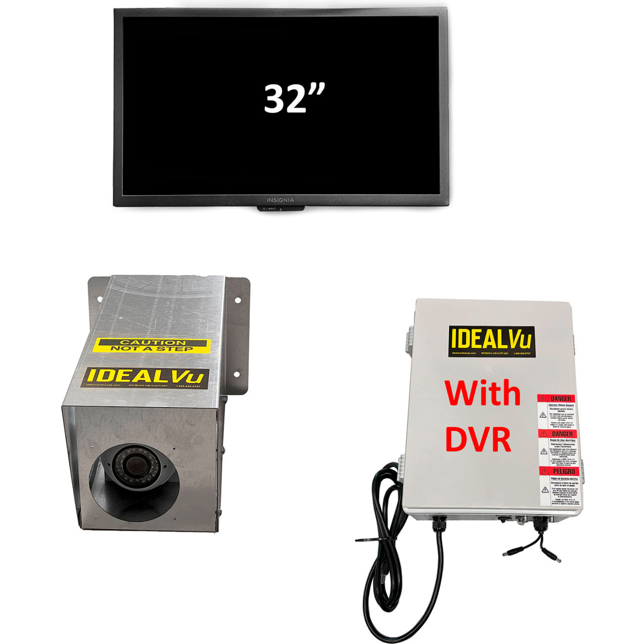 32" Monitor, Single Camera Front Facing, DVR