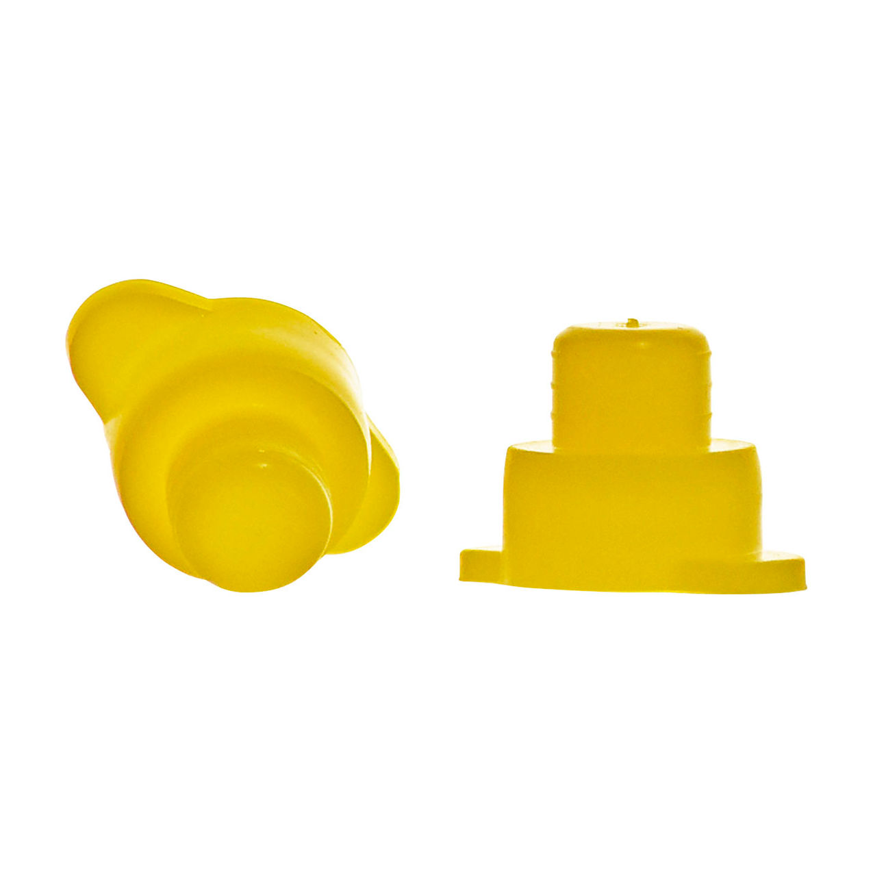 Bio Cuvette Cap/Plug, Round, Yellow, Pack of 500