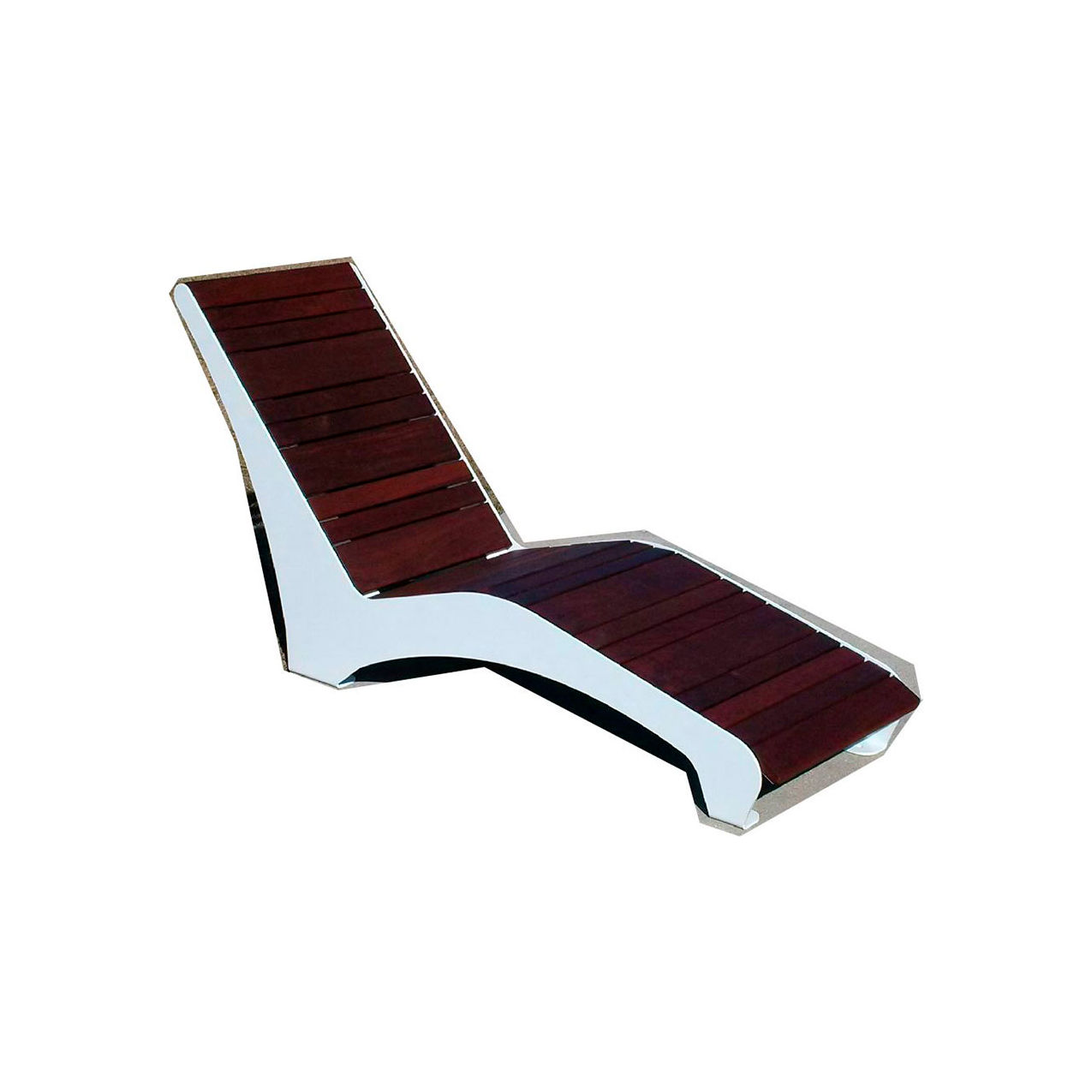 Lounge Chair with Pau Lope Wood Slats, White