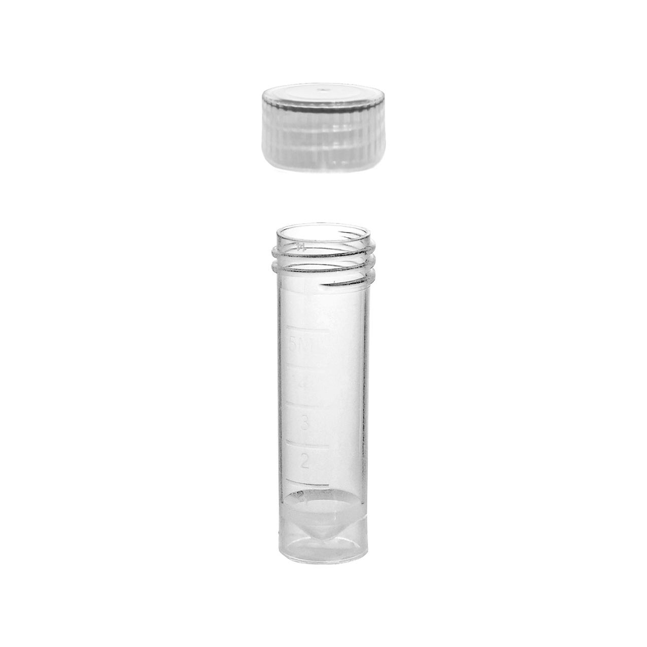 Bio Transport Tube with Separate O-ring Screw-Cap, Non-Sterile, 5ml, 1000/Case