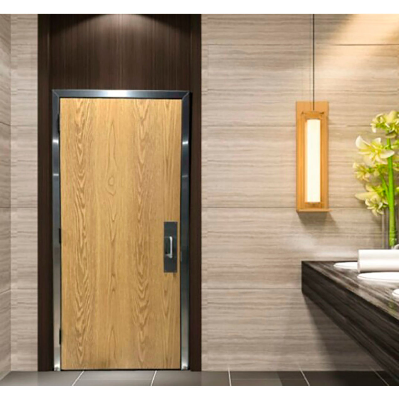 Single Acting Door, Prepped For Hinges, 3'W x 7'H, Brittany Blue