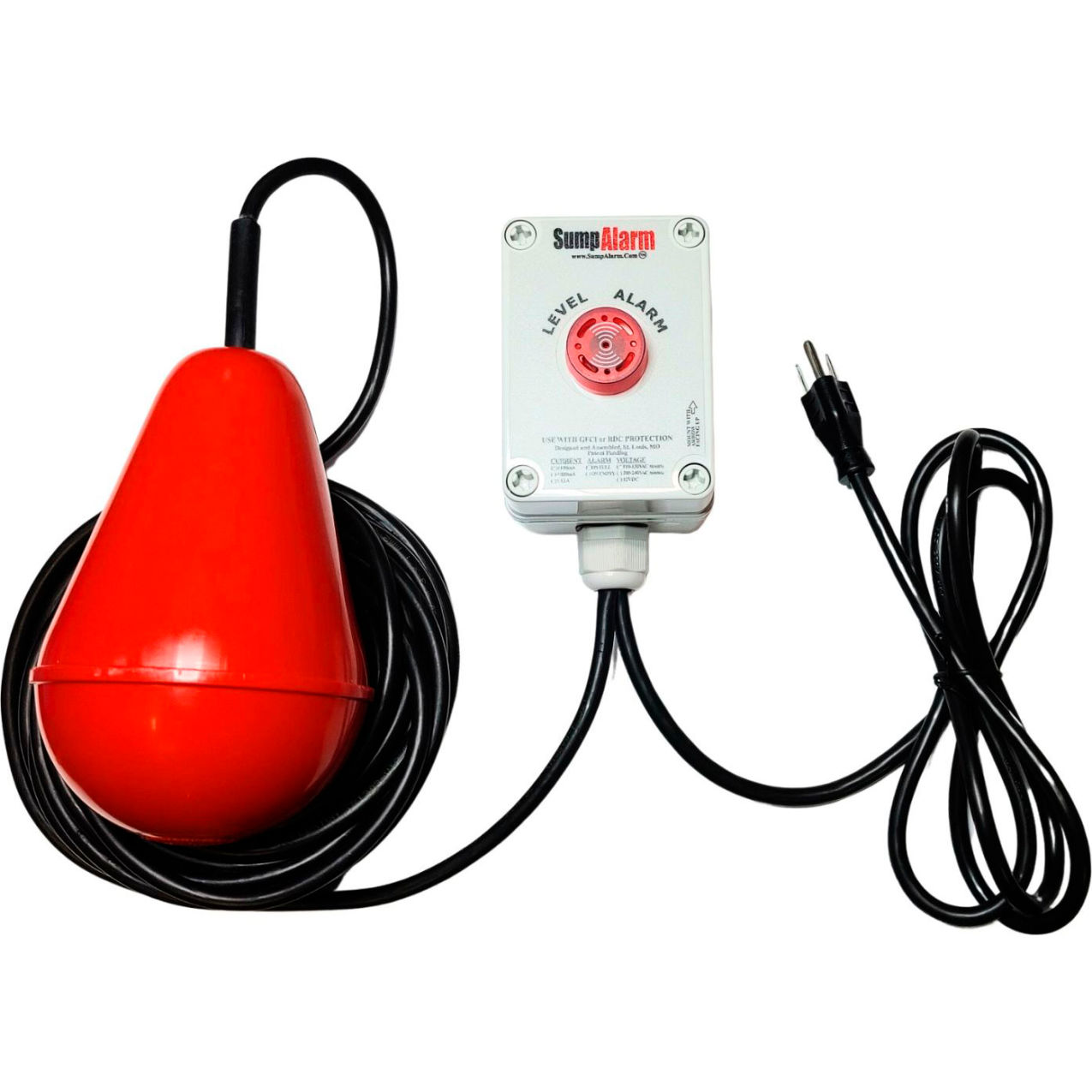 Sump Alarm High Water Alarm, 120V, 100' SludgeBoss