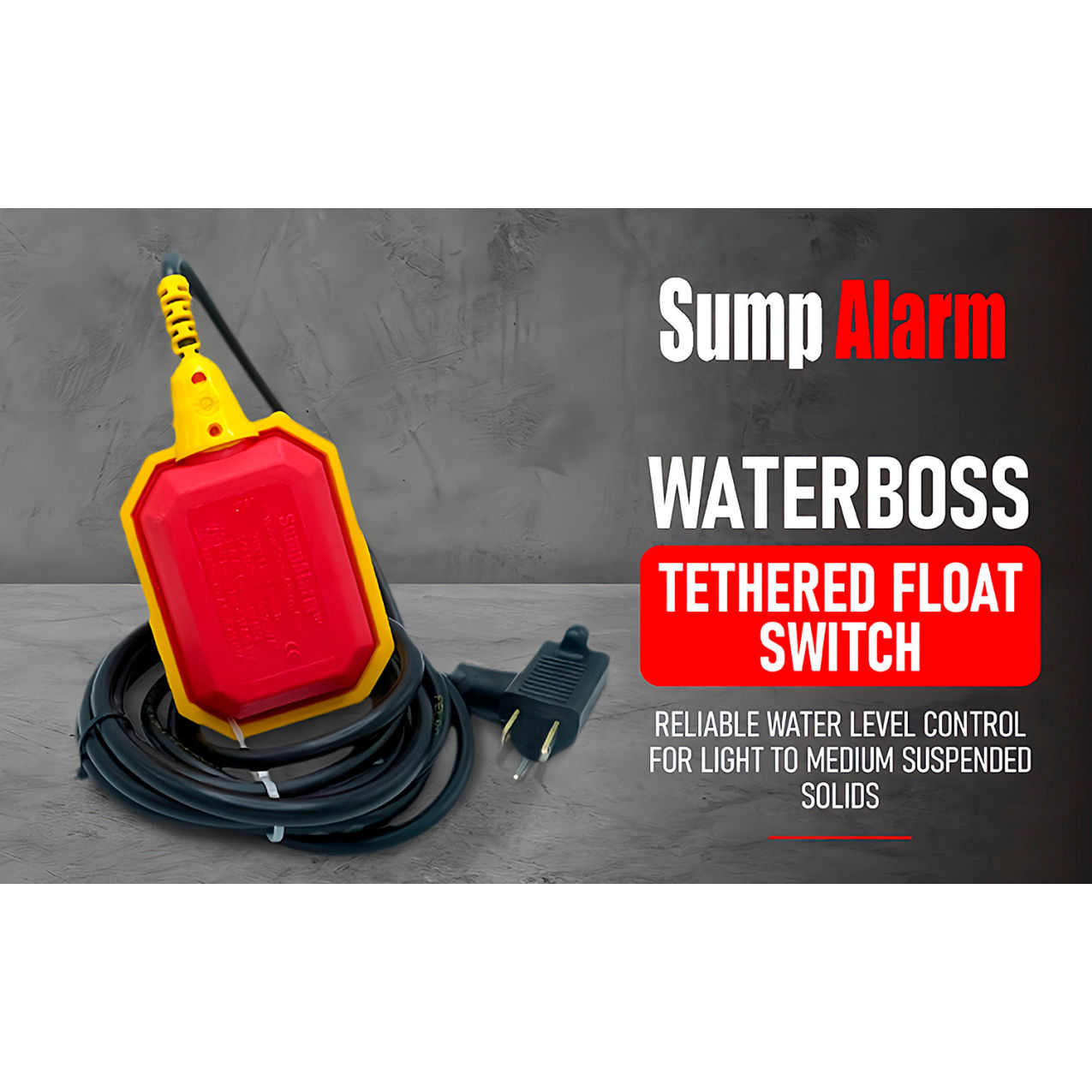 Sump Alarm 3100 Float Switch, Piggyback Connector, 10'