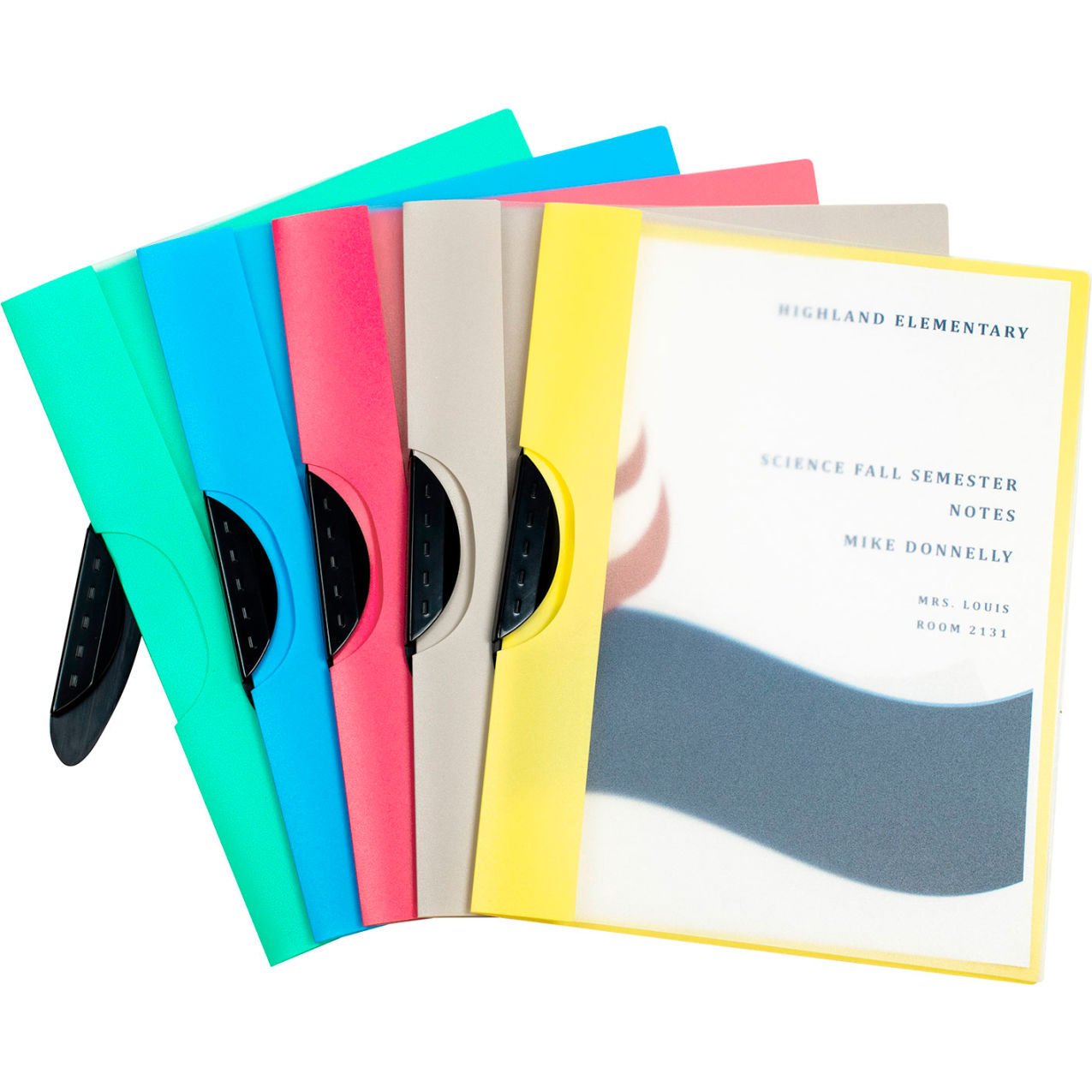Clip 'N Go Report Cover, Assorted Colors, Pack of 24