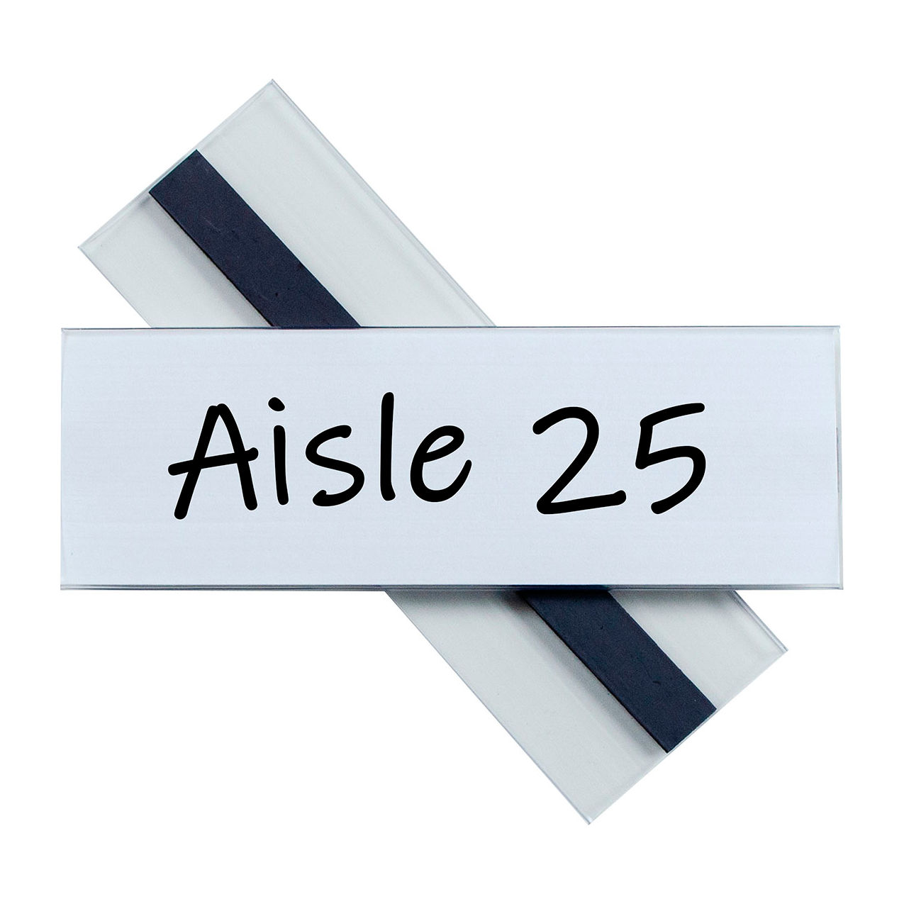Magnetic Label Holders, Side Load, 6" x 2", Clear, Pack of 10