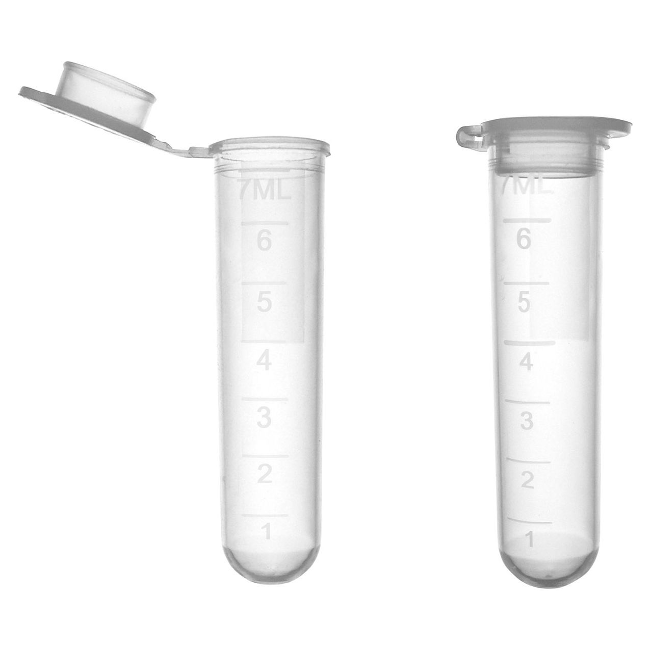 Bio Centrifuge Round Bottom Tube with Attached Snap Cap, Sterile, 7mL, 1000/Case