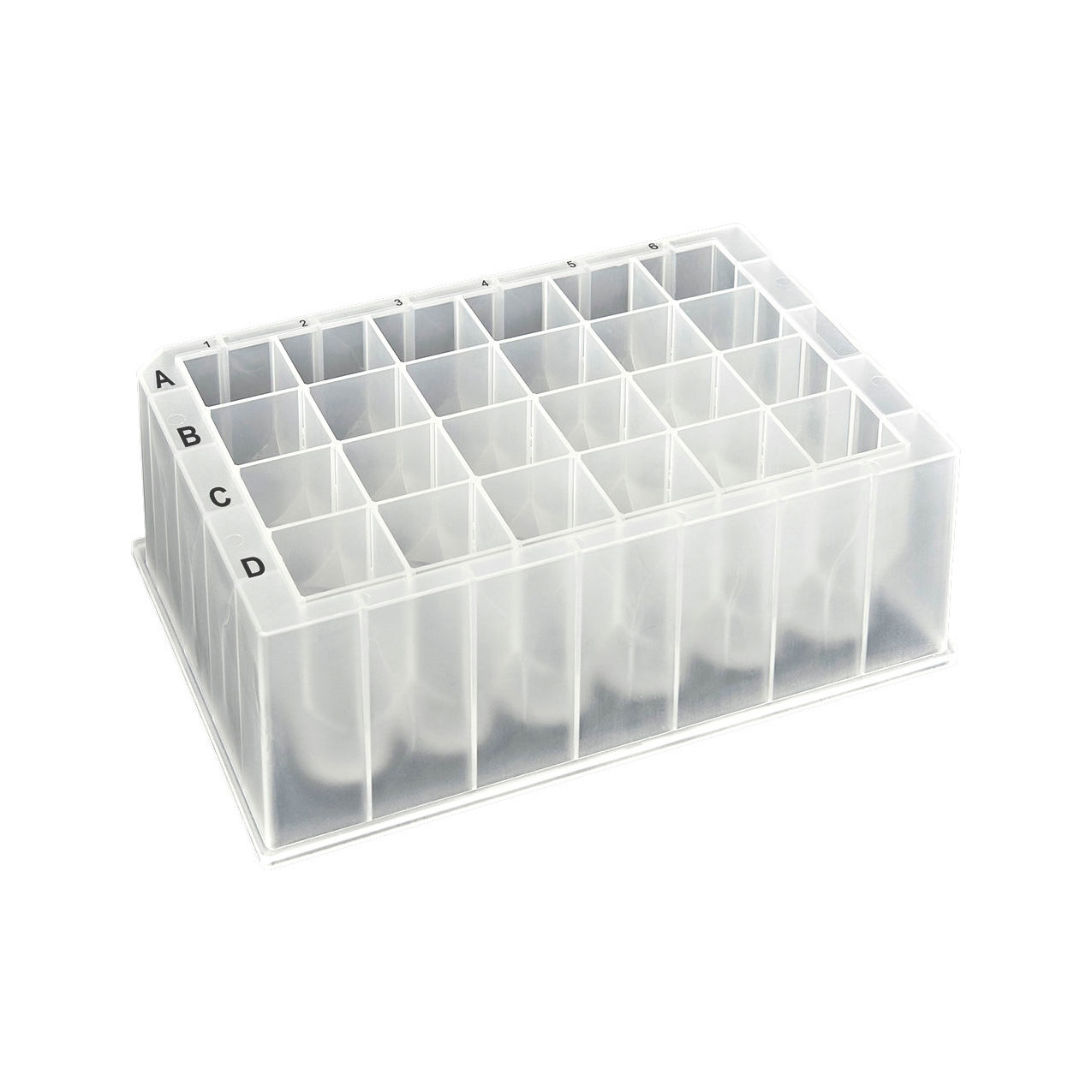 Bio OptiWell Deep Well Plate, 24 Square Well, 10mL, V-Bottom, PP, Pack of 50