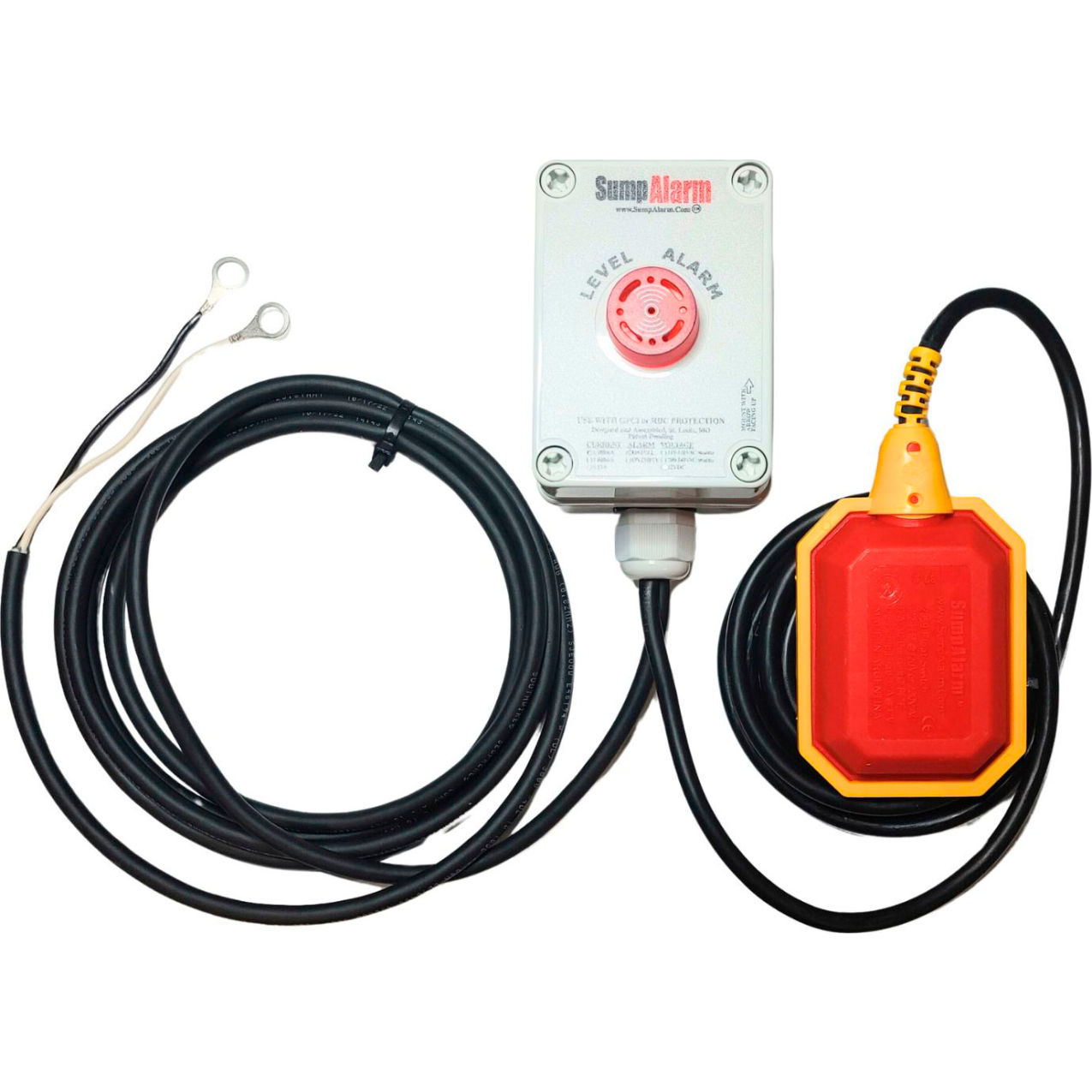Sump Alarm High Water Alarm, 12VDC, 10' Float