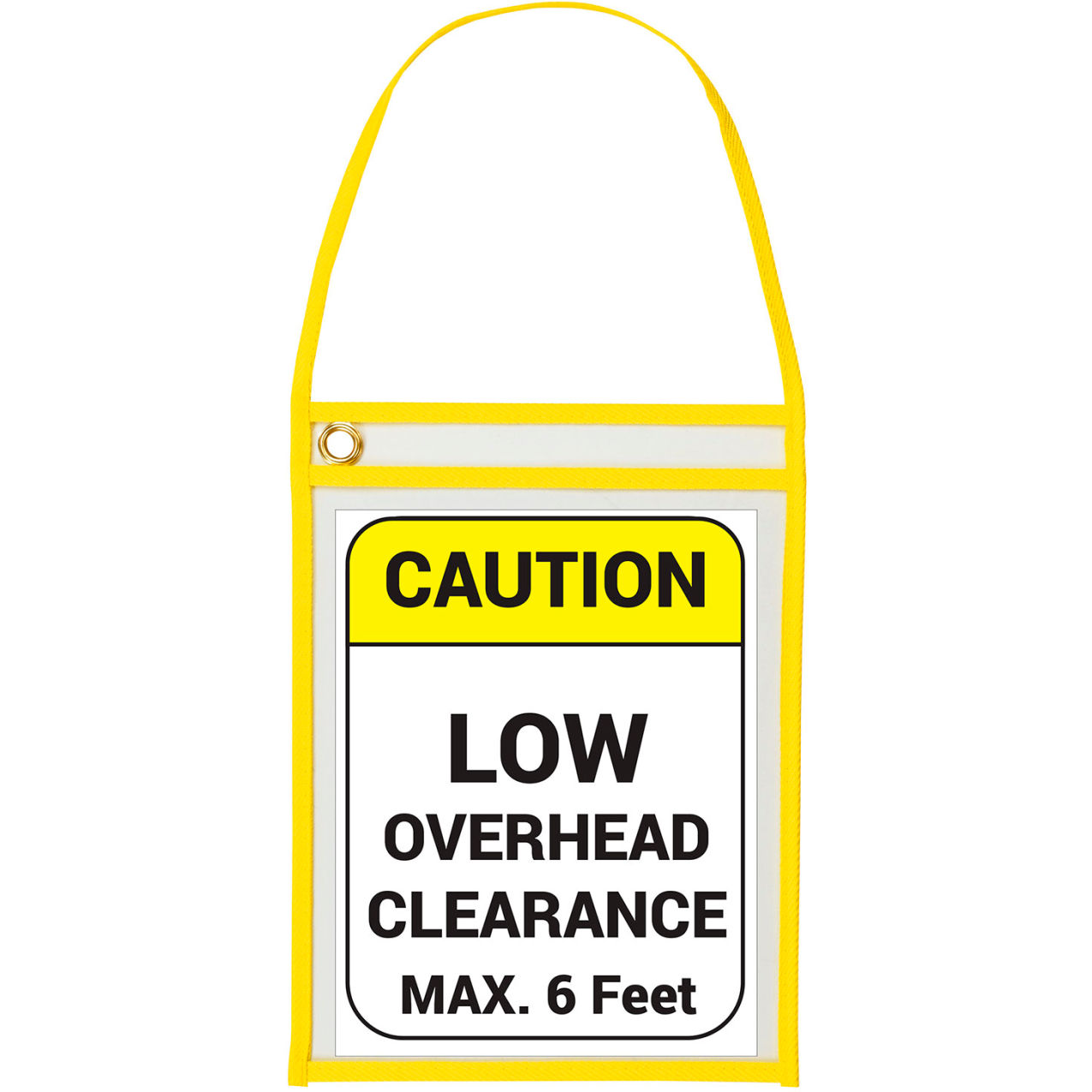 Neon Shop Ticket Holders with Hanging Strap, Yellow, 9" x 12", Pack of 25
