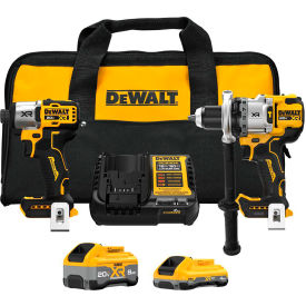20V MAX XR 2-Tool Combo Kit, 8Ah XR Powerpack Batteries, Hammer Drill/Impact Driver