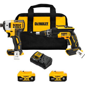 20V MAX 2-Tool Combo Kit, Brushless Drywall Screw Gun/Impact Driver
