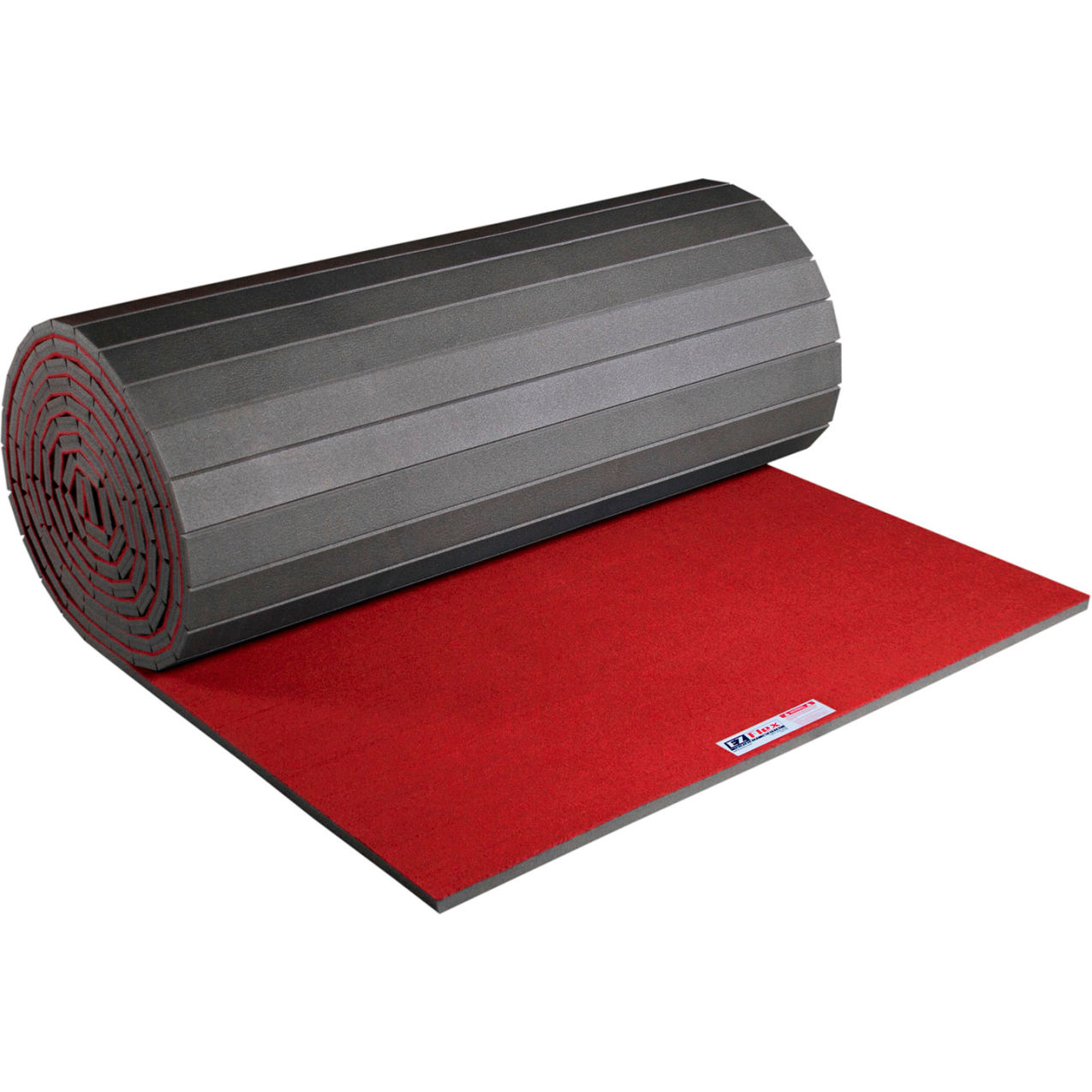 Sport Mats, Antimicrobial Fitness Mat, 1-3/8" Thick, 6' x 1' to 42' Custom Cut, Red
