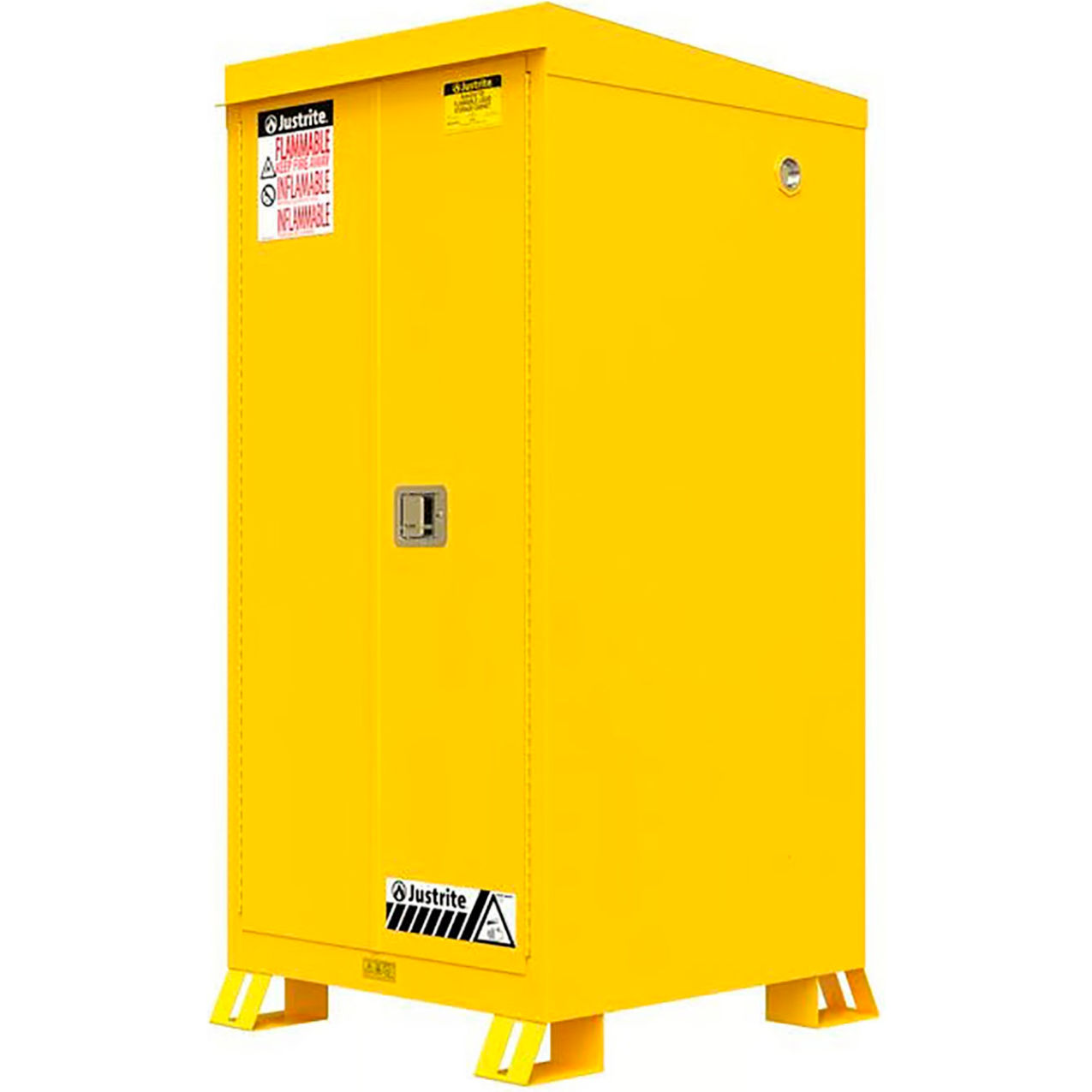 Flammable Storage Cabinet, Self Close Door, 60 Gallon Cap., 34"W x 37-5/8"D x 72"H