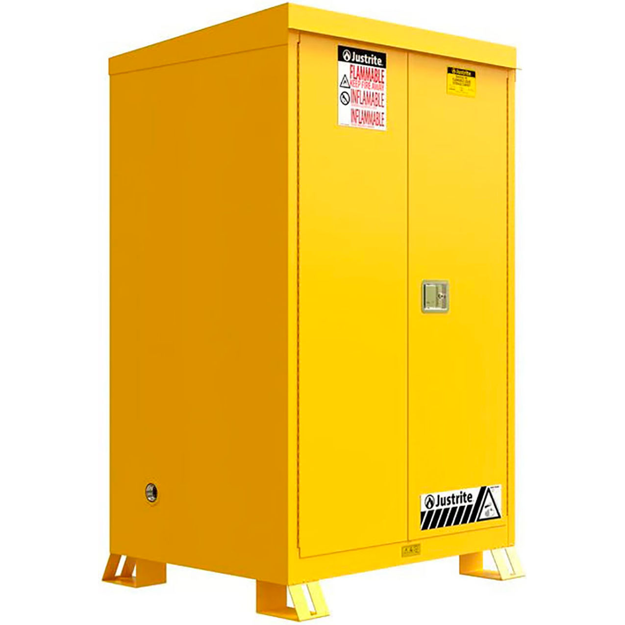 Flammable Storage Cabinet, Self Close Door, 90 Gallon Capacity, 43"W x 37-5/8"D x 72"H