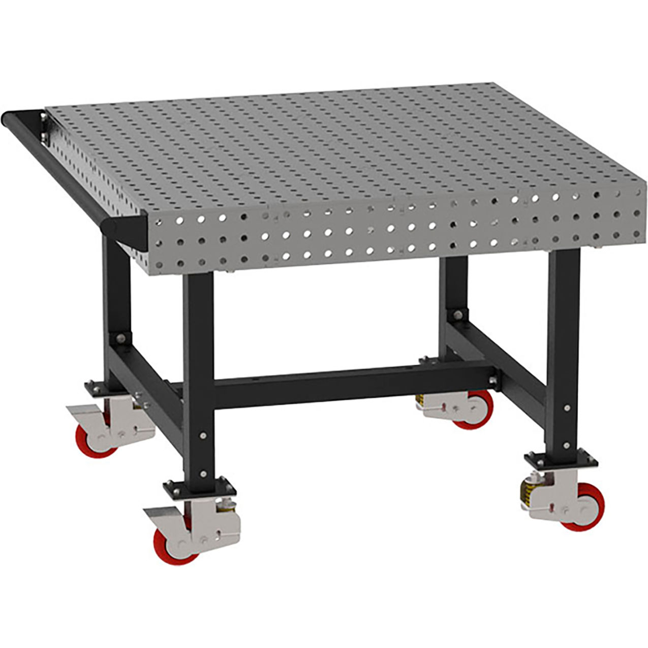 Welding Table with Handle, Mobile, 48"W x 30"D x 36"H, Silver