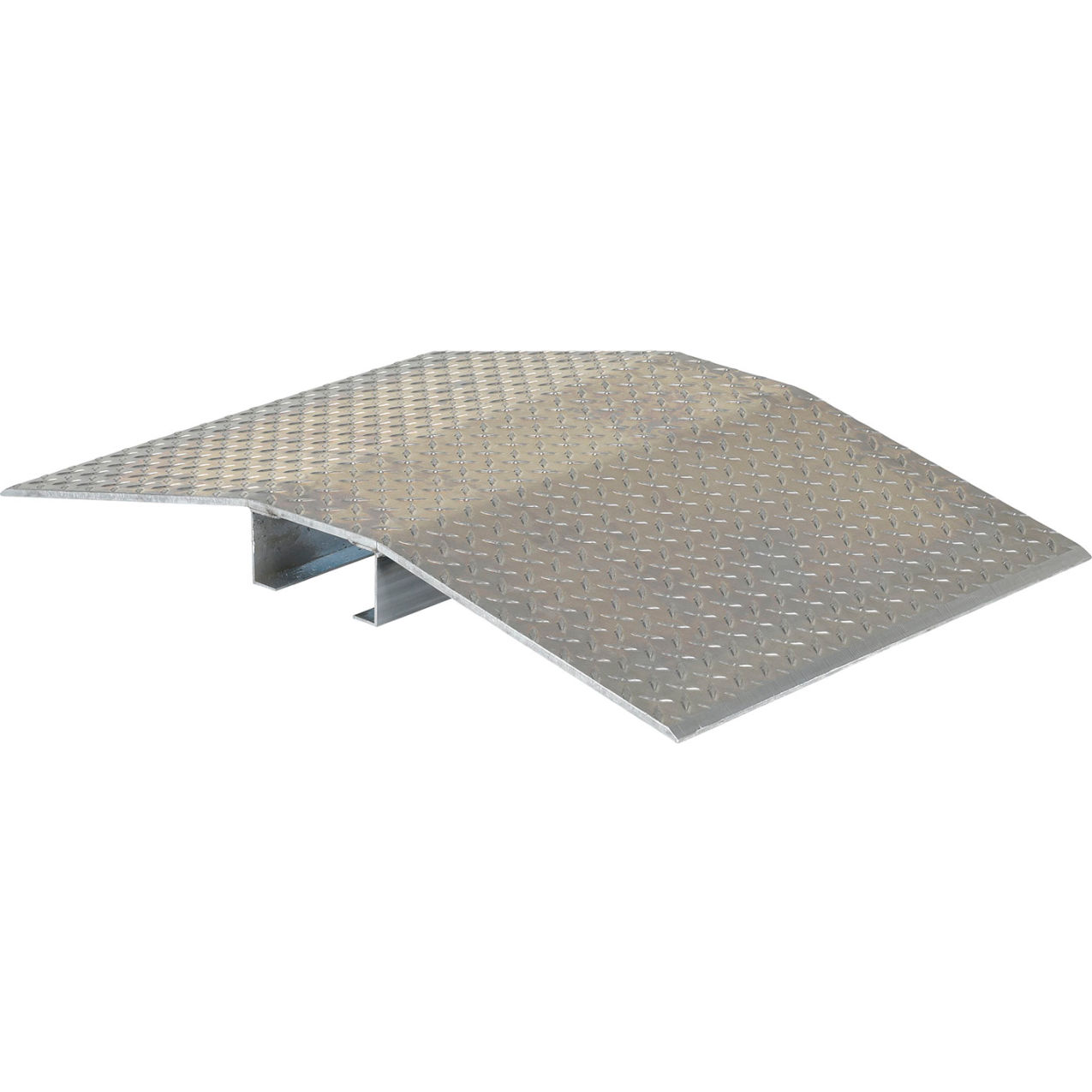 Fabricated Aluminum Hose & Cable Crossover, 2000 lb. Cap., 44" x 24" x 4-3/8", Silver