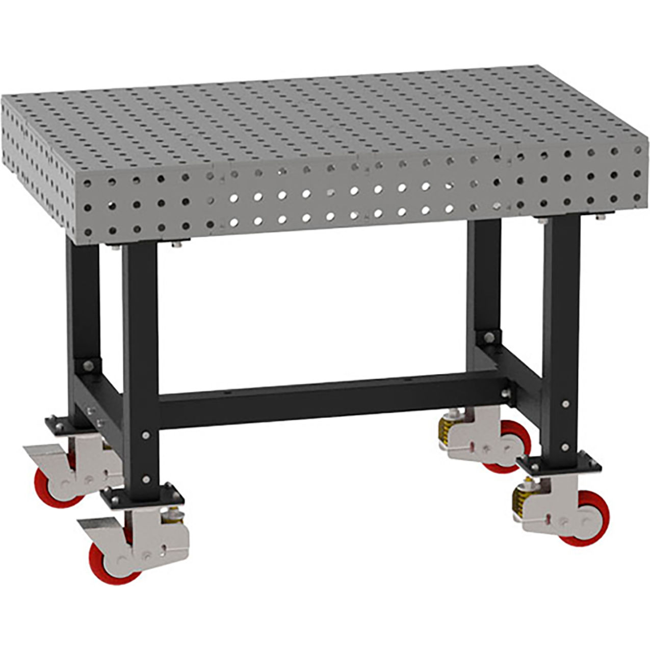 Welding Table, Mobile, 48"W x 30"D x 36"H, Silver