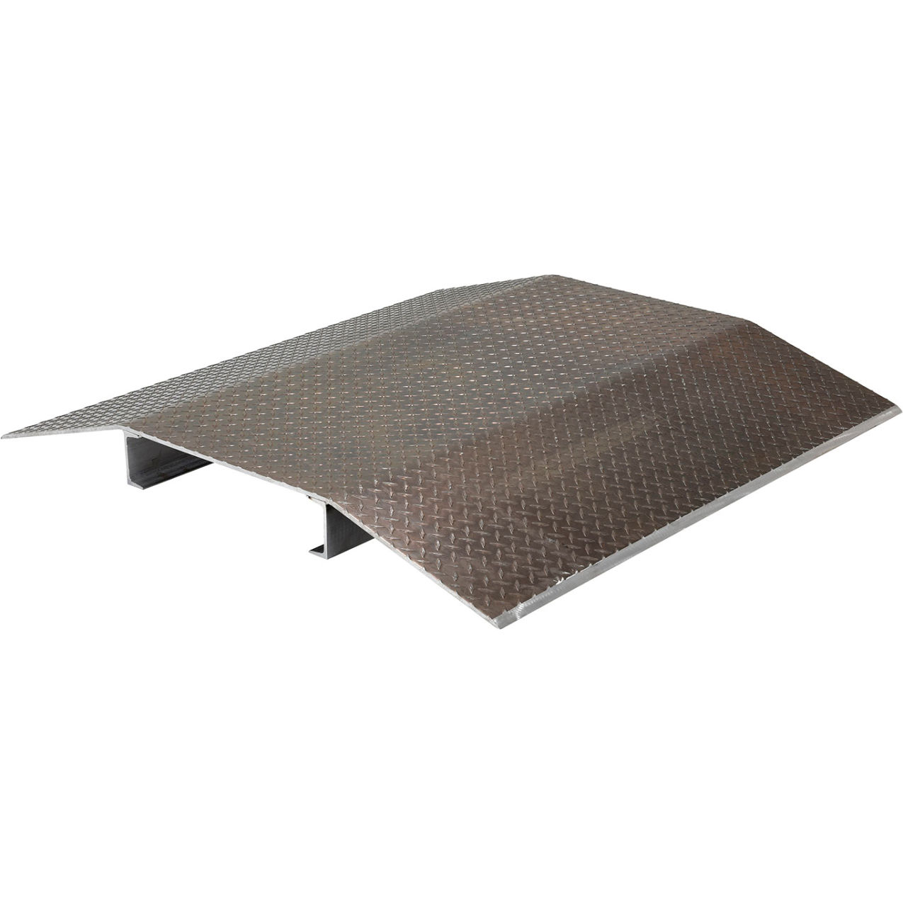 Fabricated Aluminum Hose & Cable Crossover, 2000 lb. Cap., 48" x 48" x 4-3/8", Silver