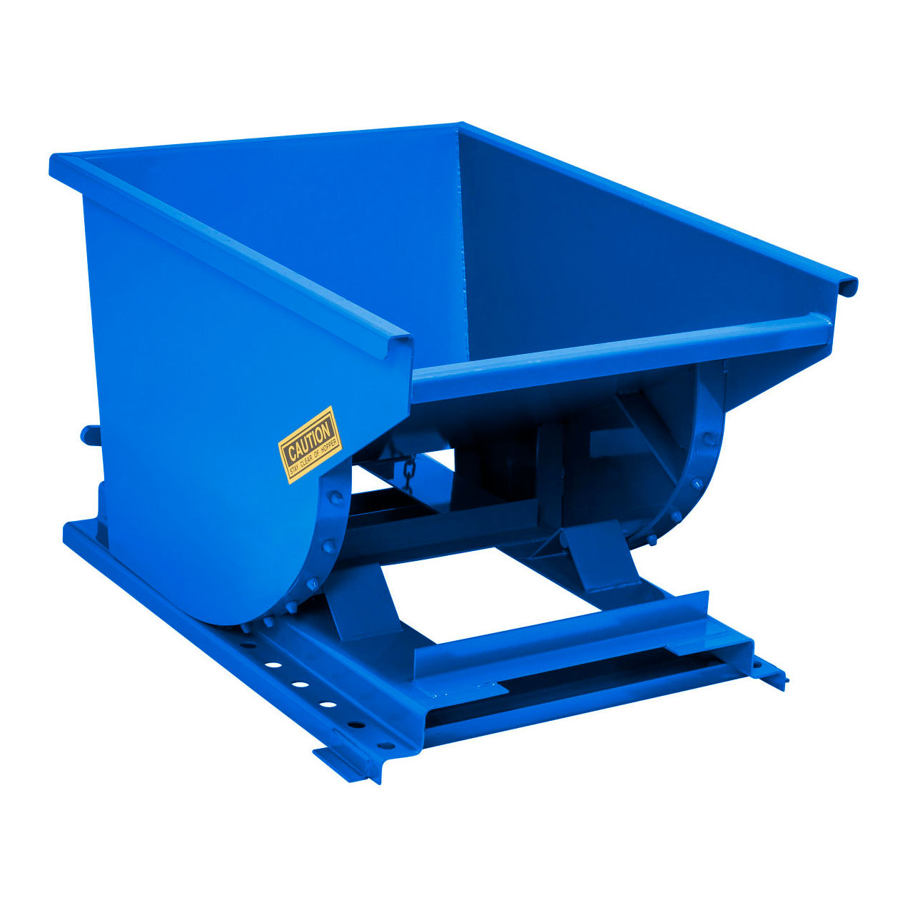 Light Duty Steel Self Dumping Forklift Hopper, 1/3 Cu. Yd, 4000 lb. Capacity, Blue