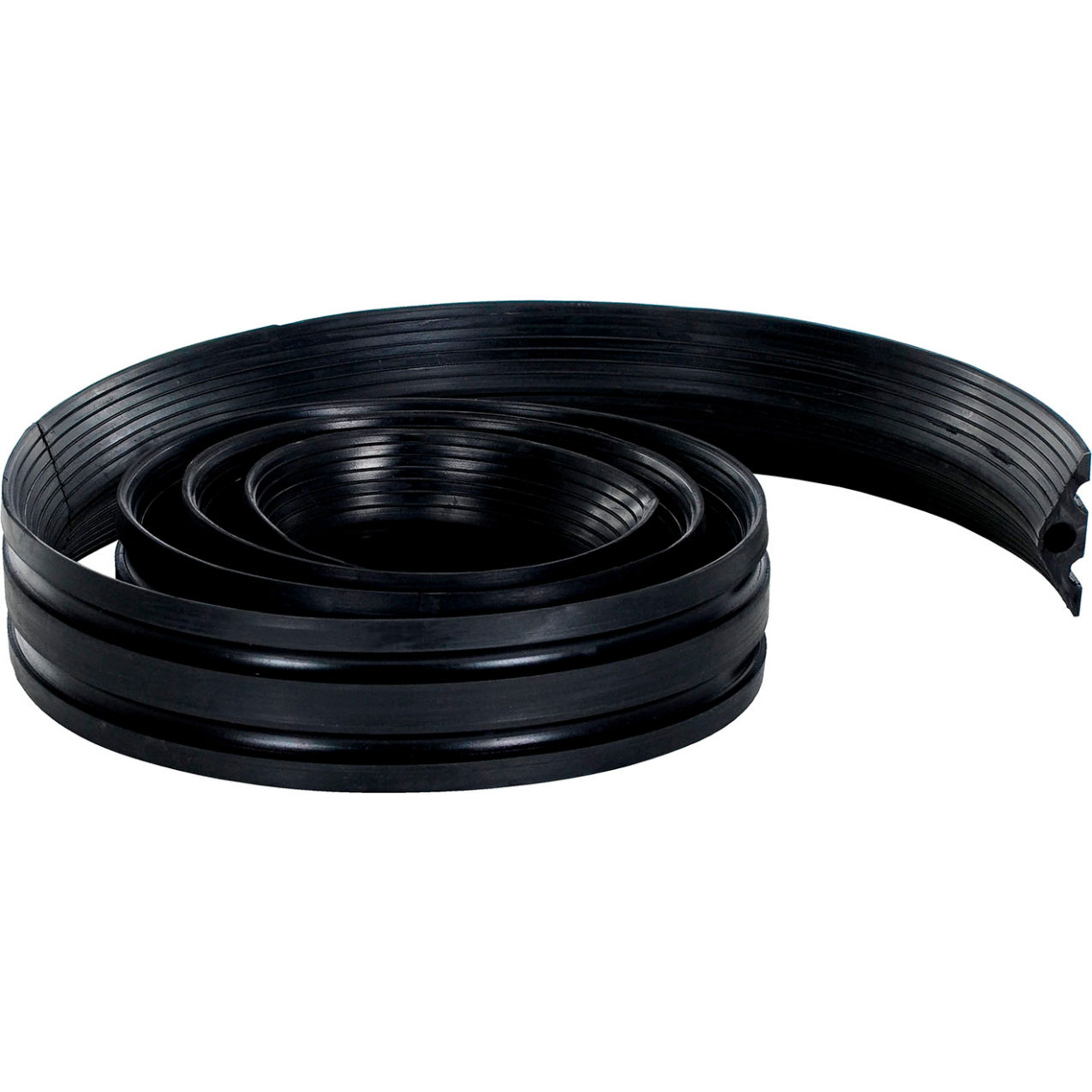 Extruded Rubber Cord Protector, 6600 lb. Capacity, 144" x 4" x 1-1/4", Black