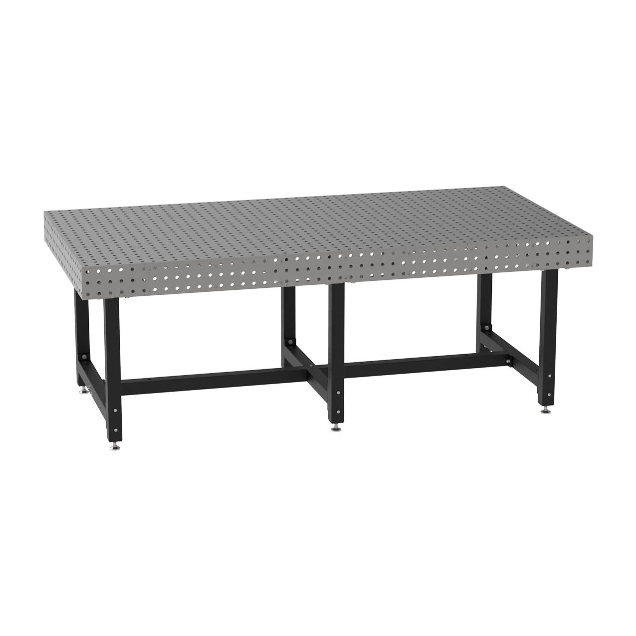 Welding Table, Stationary, 96"W x 48"D x 36"H, Silver