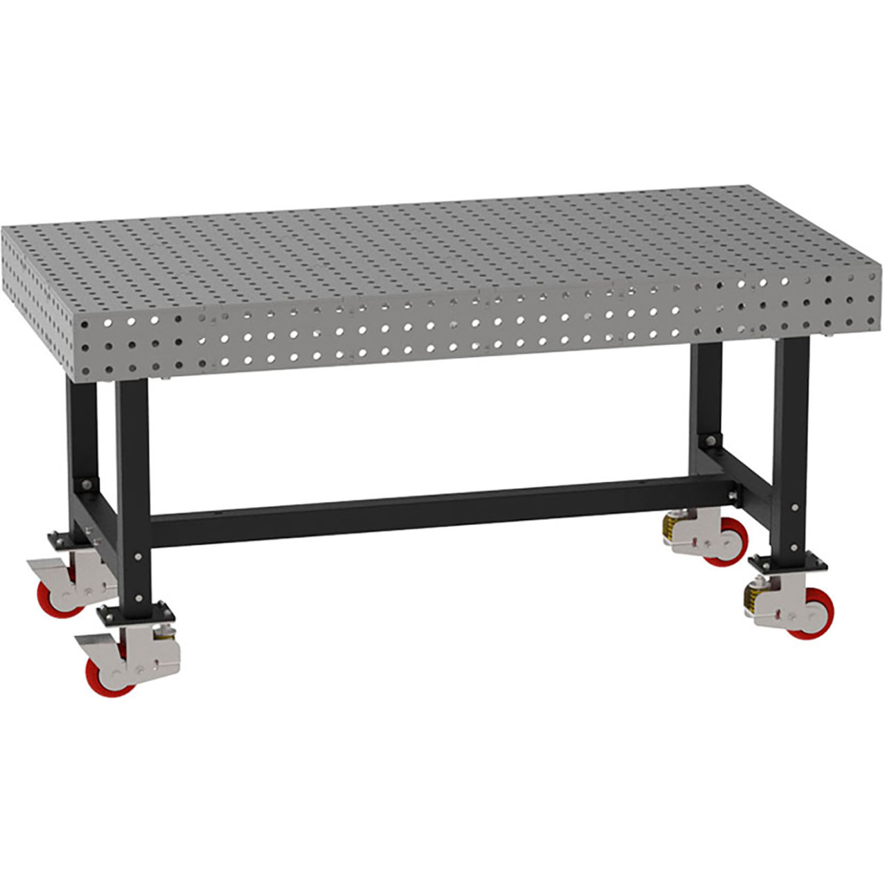 Welding Table, Mobile, 72"W x 36"D x 36"H, Silver