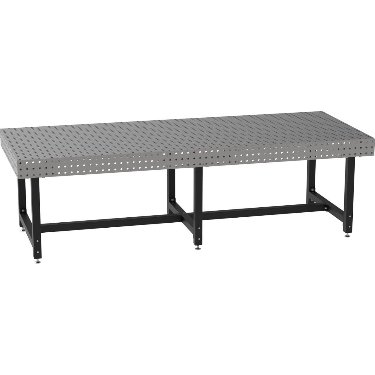 Welding Table, Stationary, 120"W x 48"D x 36"H, Silver