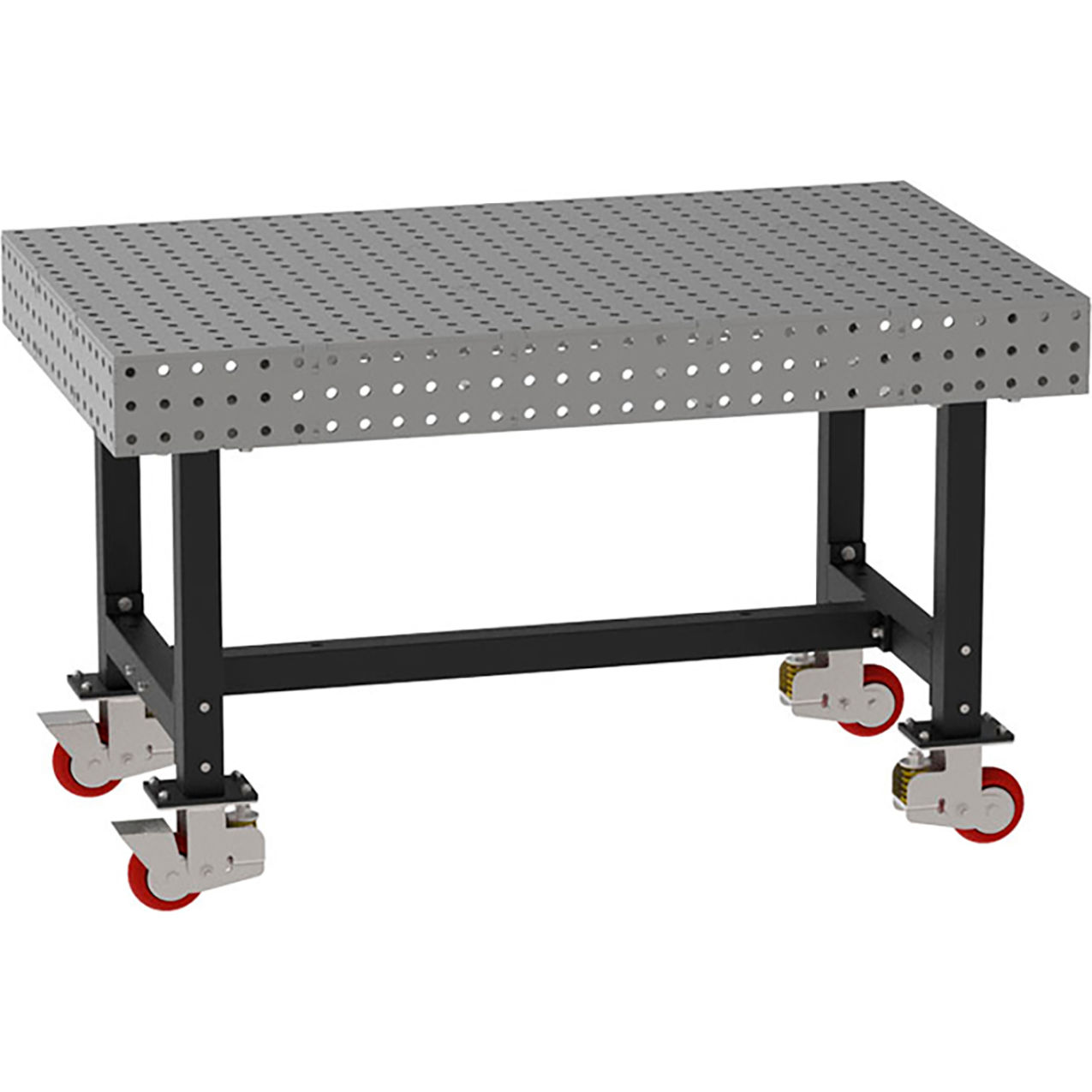 Welding Table, Mobile, 60"W x 36"D x 36"H, Silver