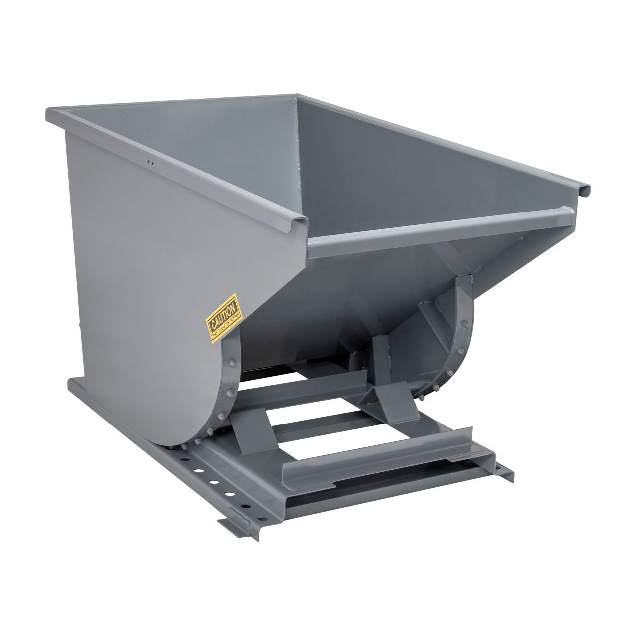 Light Duty Steel Self Dumping Forklift Hopper, 3/4 Cu. Yd., 4000 lb. Capacity, Gray