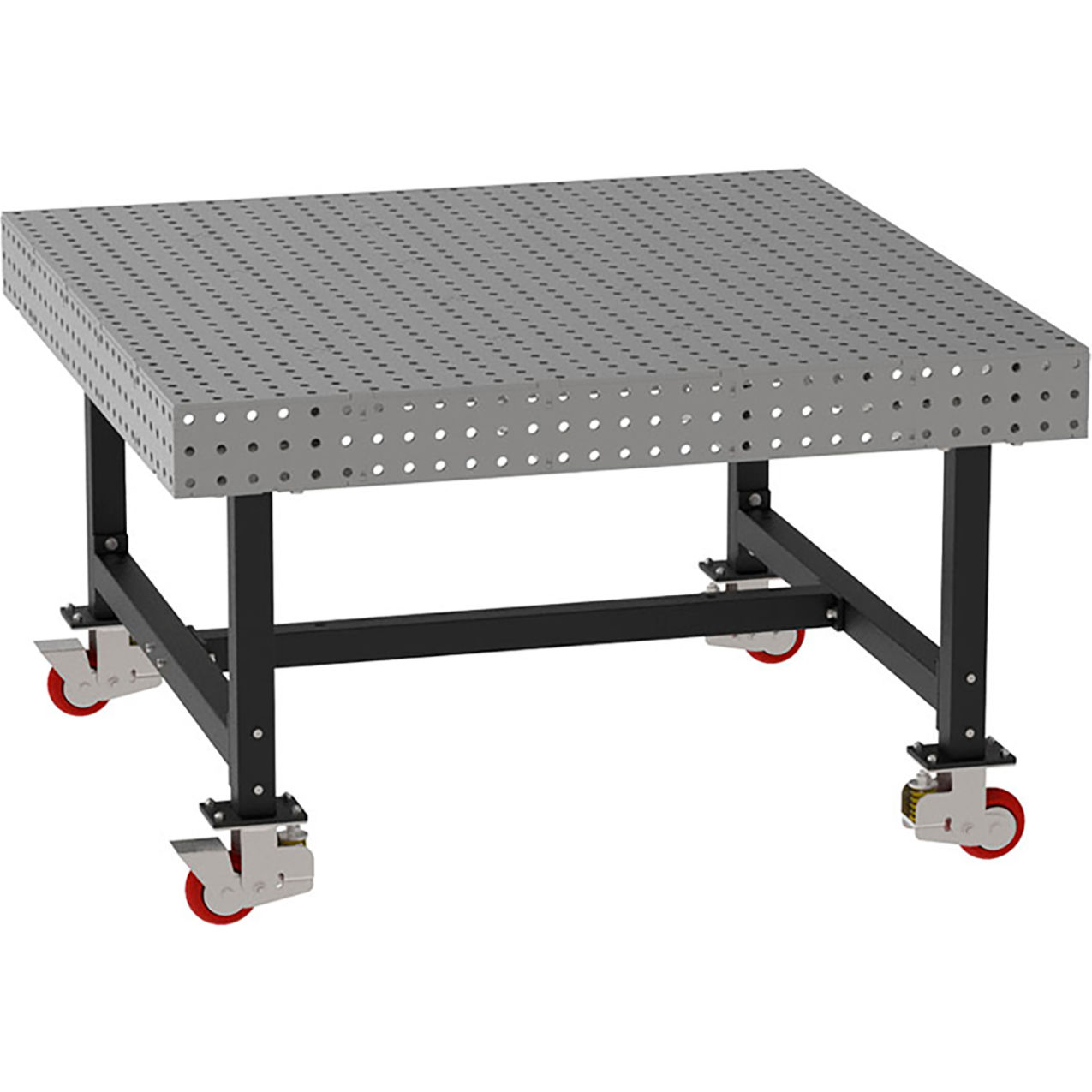 Welding Table, Mobile, 60"W x 60"D x 36"H, Silver