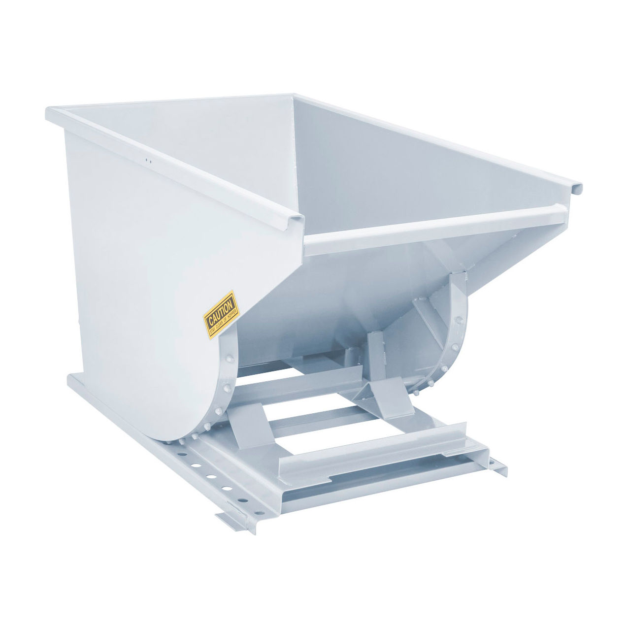 Light Duty Steel Self Dumping Forklift Hopper, 3/4 Cu. Yd., 4000 lb. Capacity, White