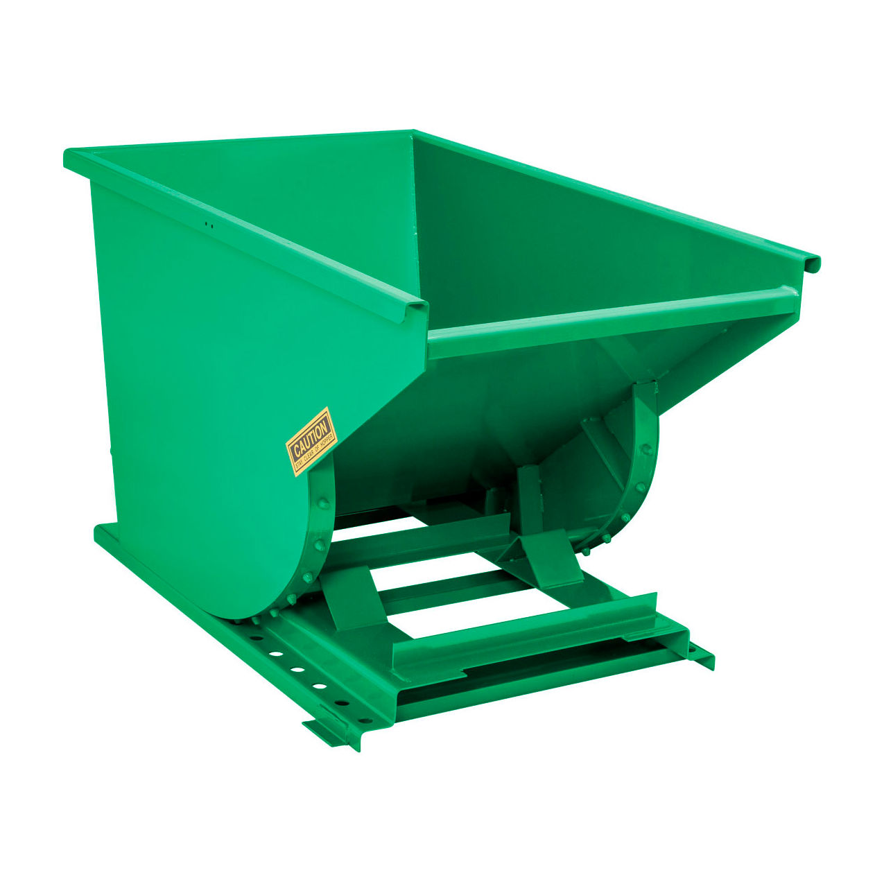 Light Duty Steel Self Dumping Forklift Hopper, 3/4 Cu. Yd., 4000 lb. Capacity, Green
