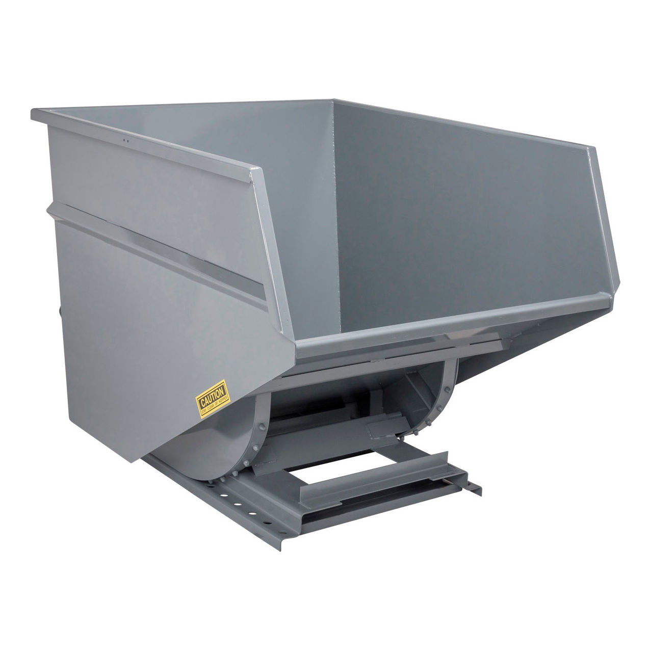 Light Duty Steel Self Dumping Forklift Hopper, 3 Cu. Yd., 4000 lb. Capacity, Gray