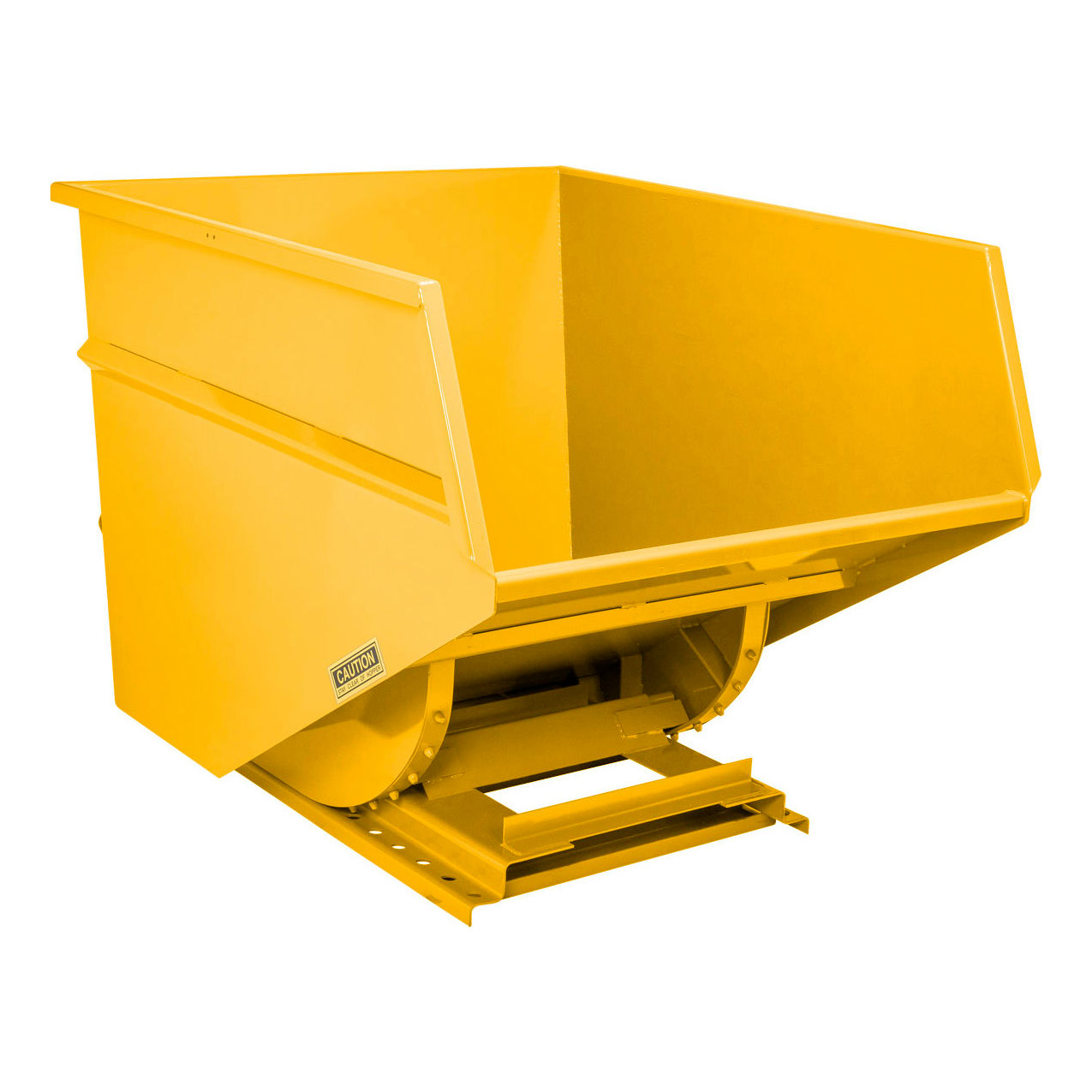 Light Duty Steel Self Dumping Forklift Hopper, 3 Cu. Yd., 4000 lb. Capacity, Yellow