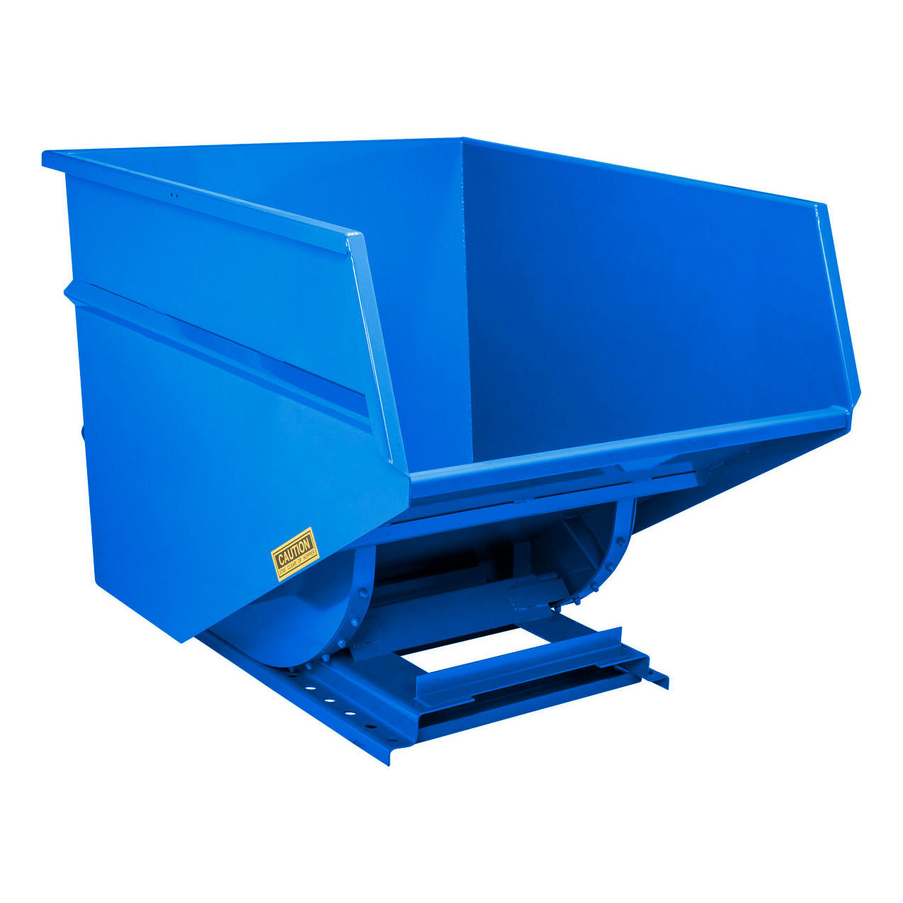 Light Duty Steel Self Dumping Forklift Hopper, 3 Cu. Yd., 4000 lb. Capacity, Blue