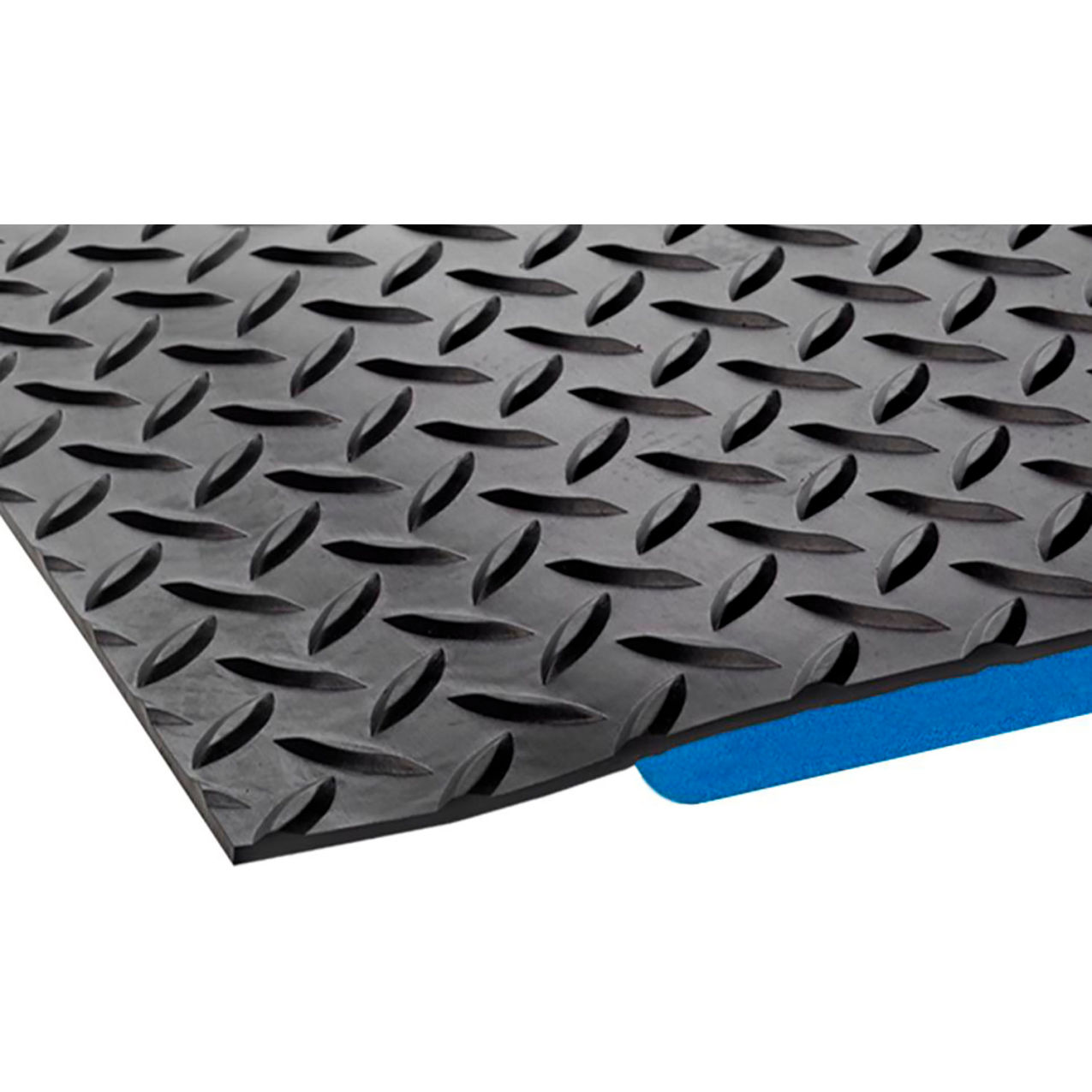 Worker's Delight Deck Plate Cleanroom Mat, 9/16" Thick, 4'Wx6'L, Black